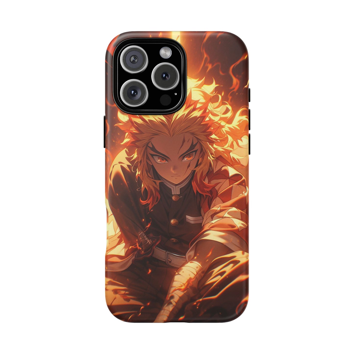 Demon Slayer Rengoku Heavy Duty Phone Case | Anime Shockproof Protective Cover – #104