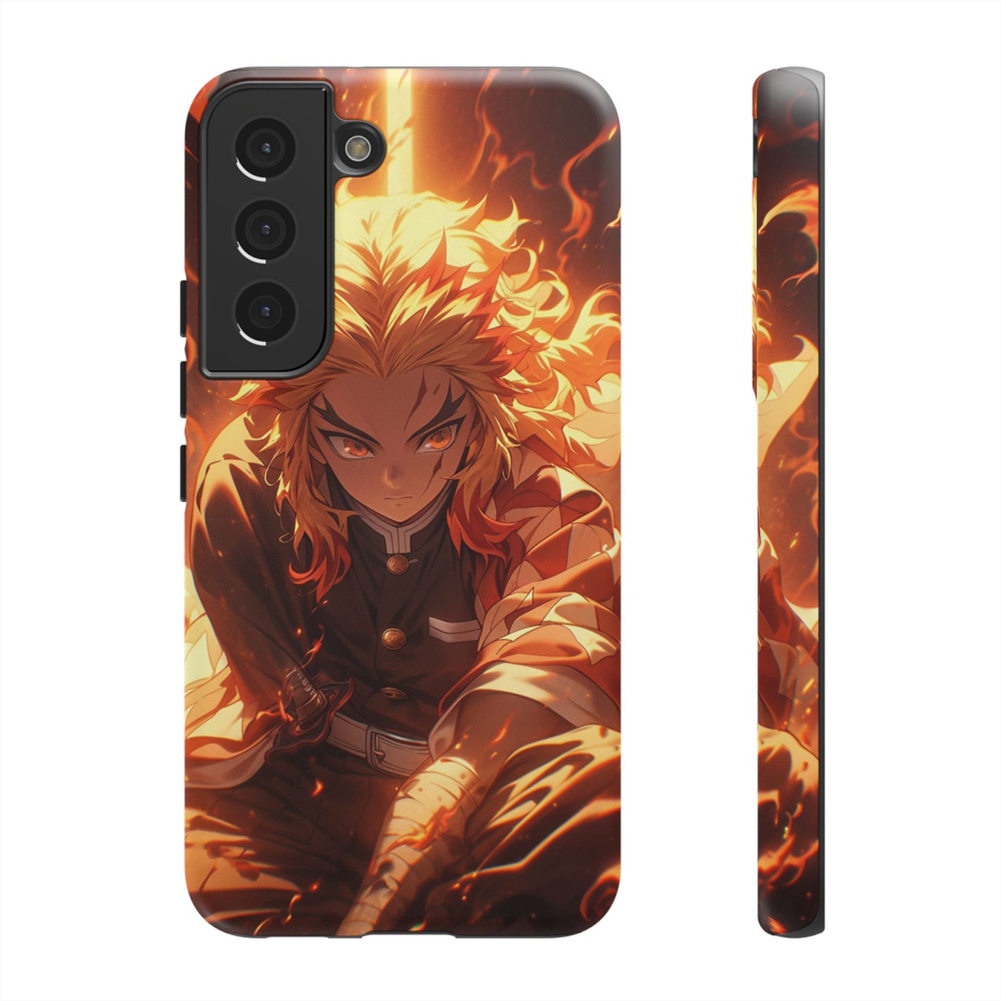 Demon Slayer Rengoku Heavy Duty Phone Case | Anime Shockproof Protective Cover – #104