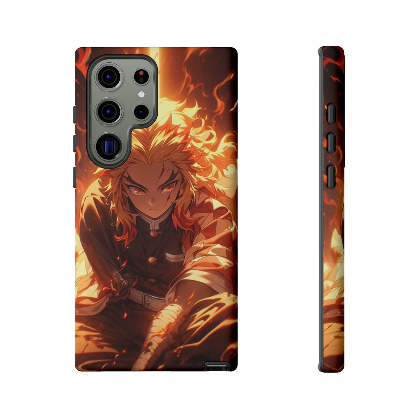 Demon Slayer Rengoku Heavy Duty Phone Case | Anime Shockproof Protective Cover – #104