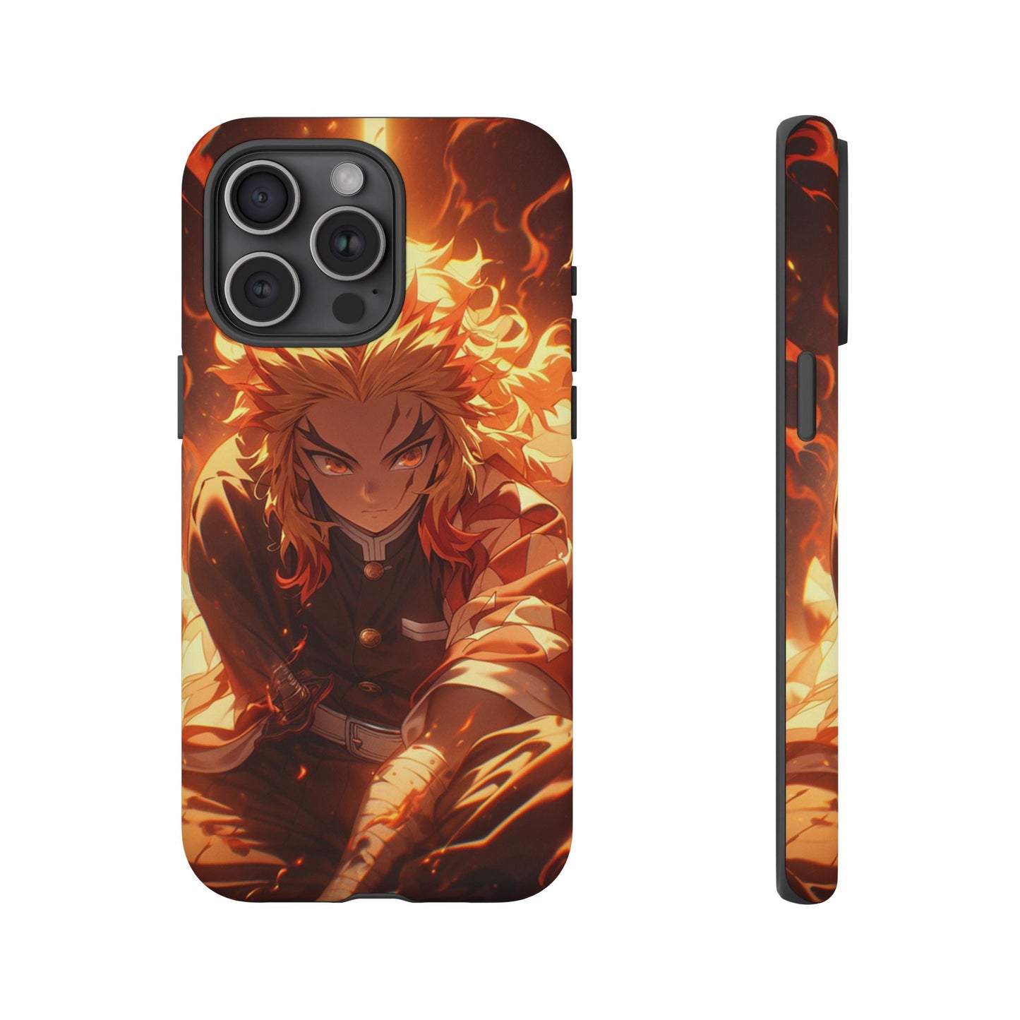 Demon Slayer Rengoku Heavy Duty Phone Case | Anime Shockproof Protective Cover – #104