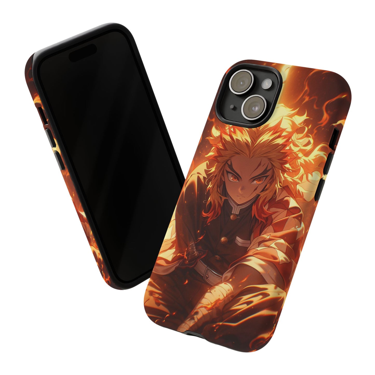 Demon Slayer Rengoku Heavy Duty Phone Case | Anime Shockproof Protective Cover – #104