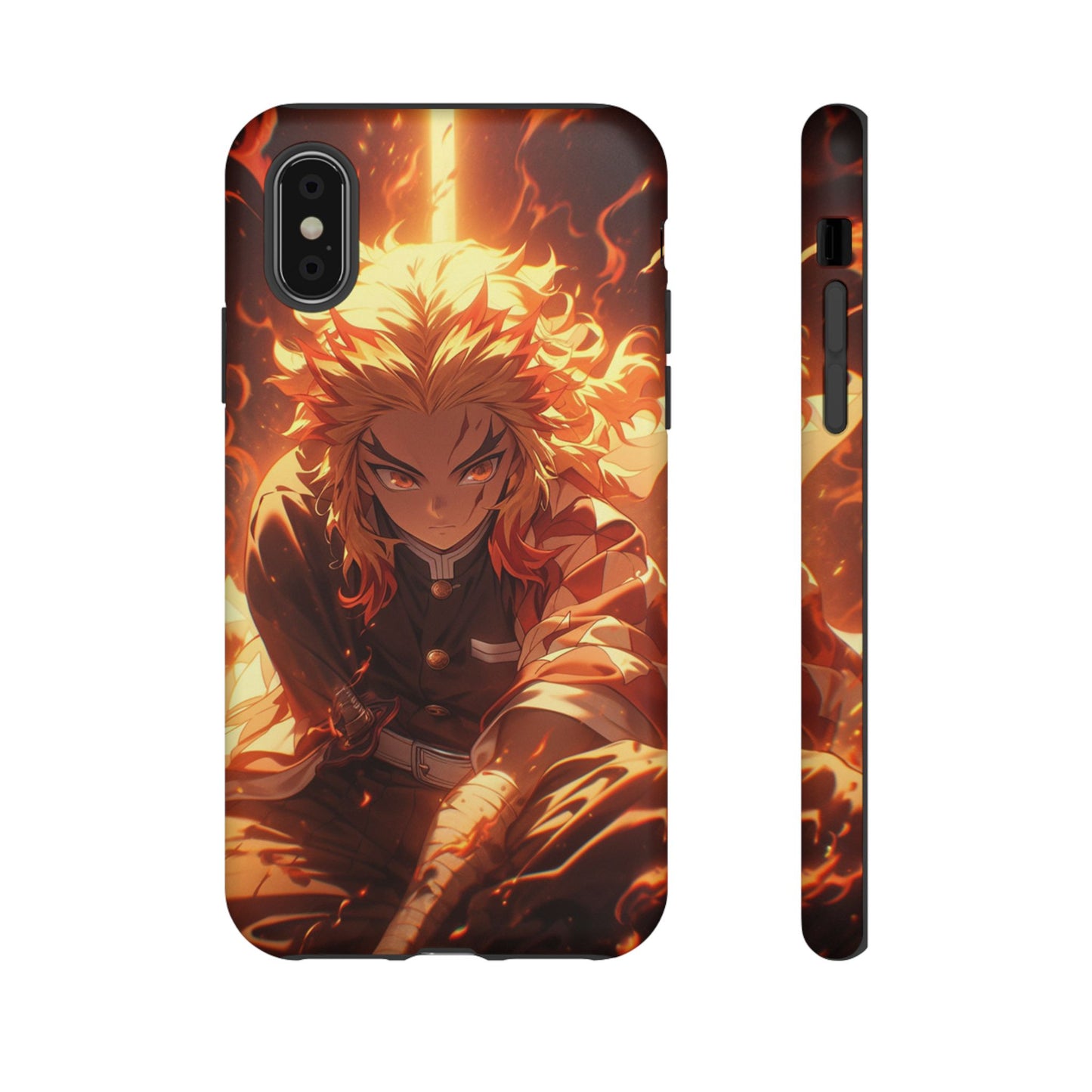 Demon Slayer Rengoku Heavy Duty Phone Case | Anime Shockproof Protective Cover – #104
