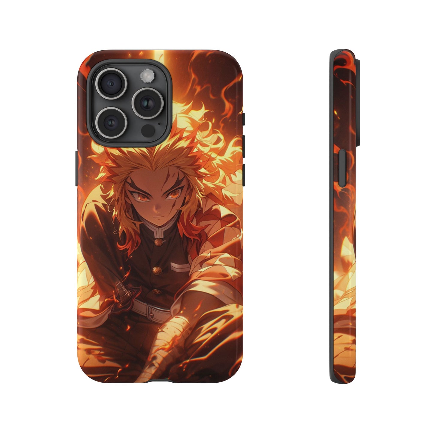 Demon Slayer Rengoku Heavy Duty Phone Case | Anime Shockproof Protective Cover – #104