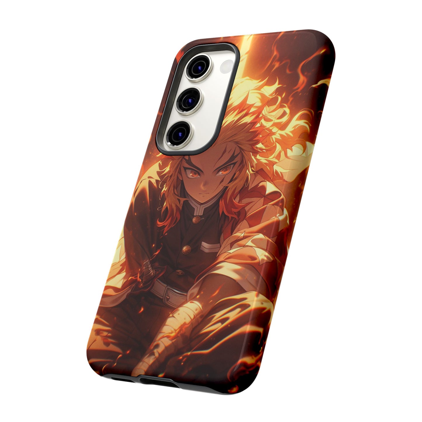 Demon Slayer Rengoku Heavy Duty Phone Case | Anime Shockproof Protective Cover – #104