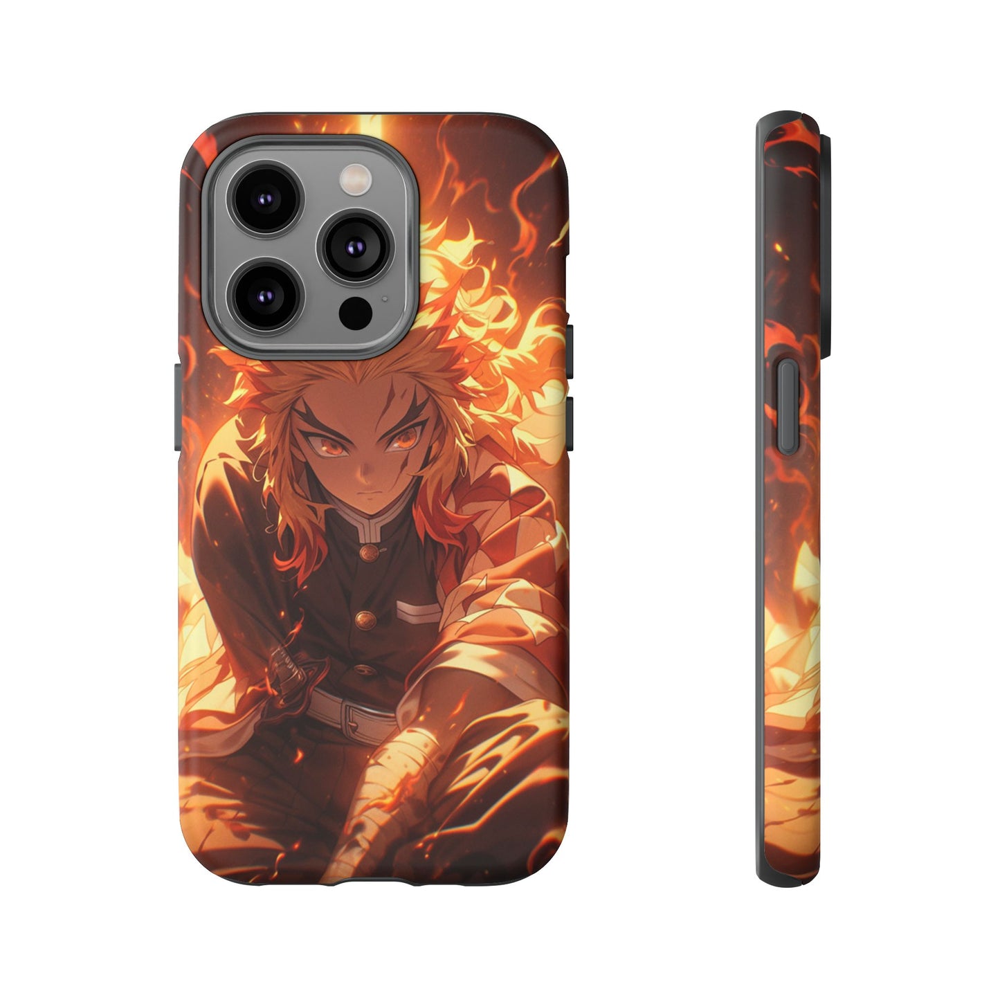 Demon Slayer Rengoku Heavy Duty Phone Case | Anime Shockproof Protective Cover – #104