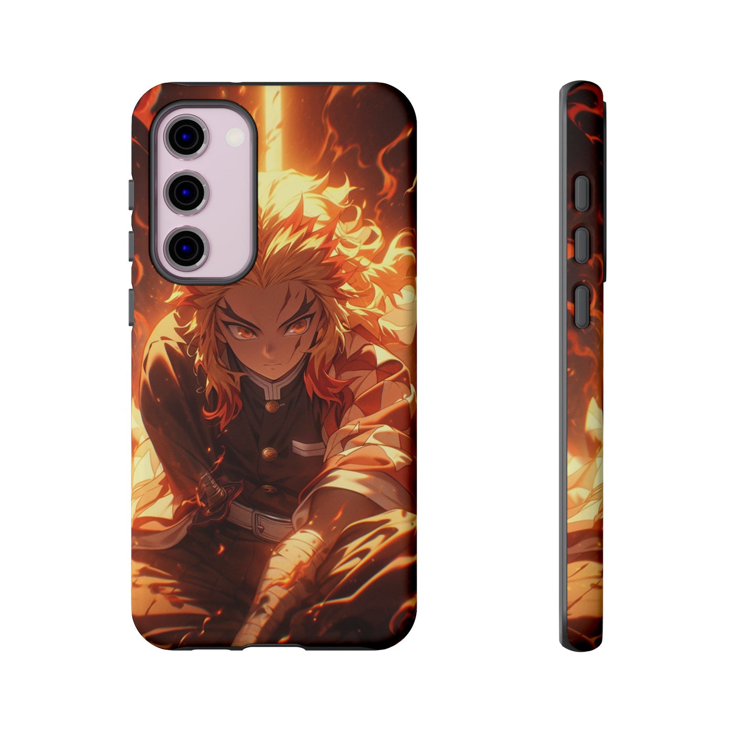 Demon Slayer Rengoku Heavy Duty Phone Case | Anime Shockproof Protective Cover – #104