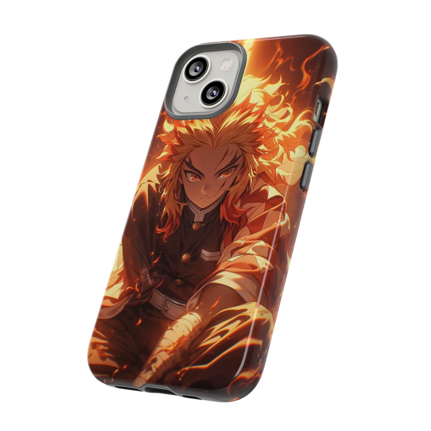 Demon Slayer Rengoku Heavy Duty Phone Case | Anime Shockproof Protective Cover – #104