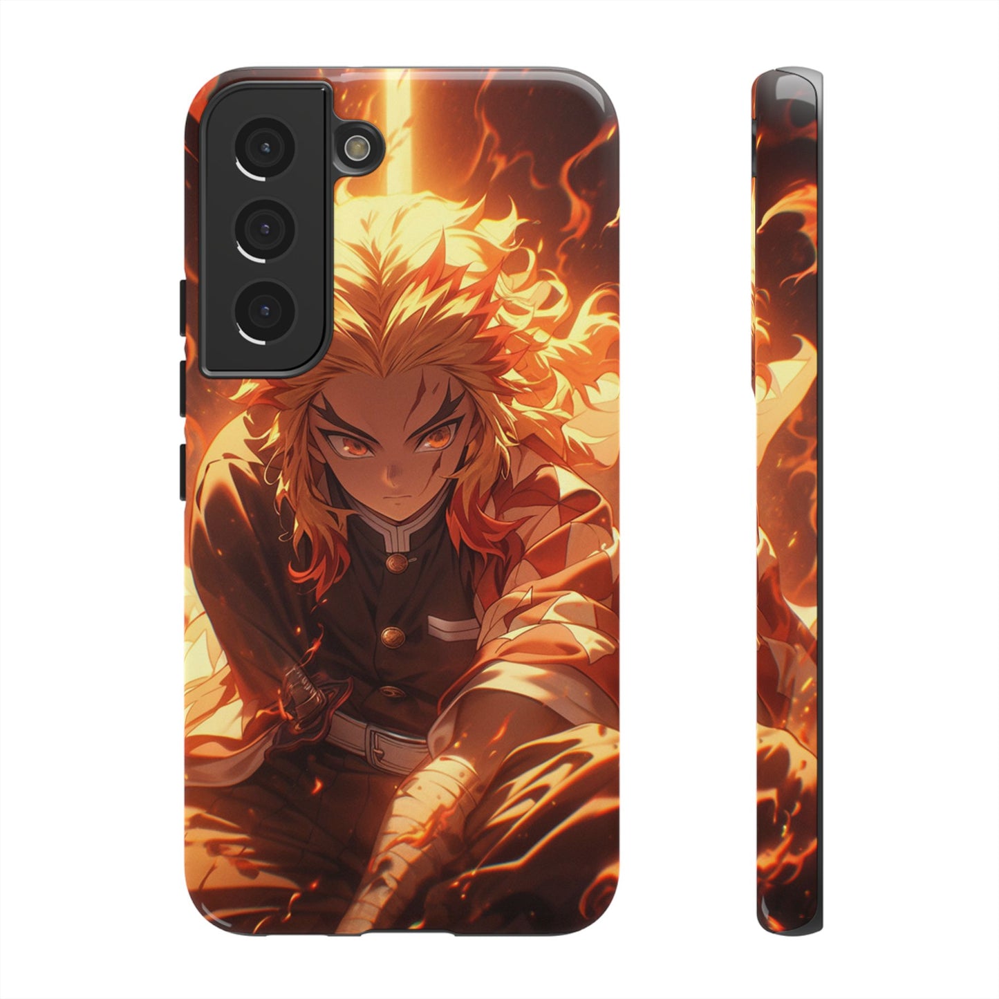 Demon Slayer Rengoku Heavy Duty Phone Case | Anime Shockproof Protective Cover – #104