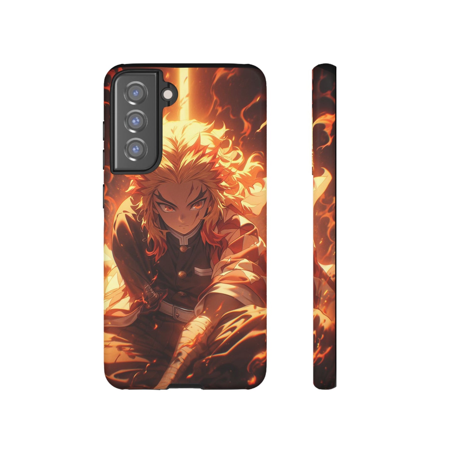 Demon Slayer Rengoku Heavy Duty Phone Case | Anime Shockproof Protective Cover – #104