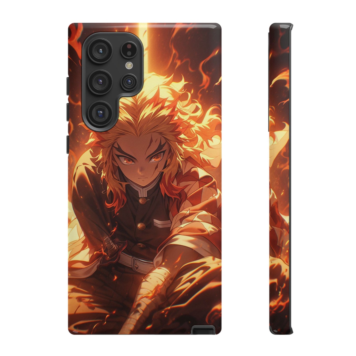 Demon Slayer Rengoku Heavy Duty Phone Case | Anime Shockproof Protective Cover – #104