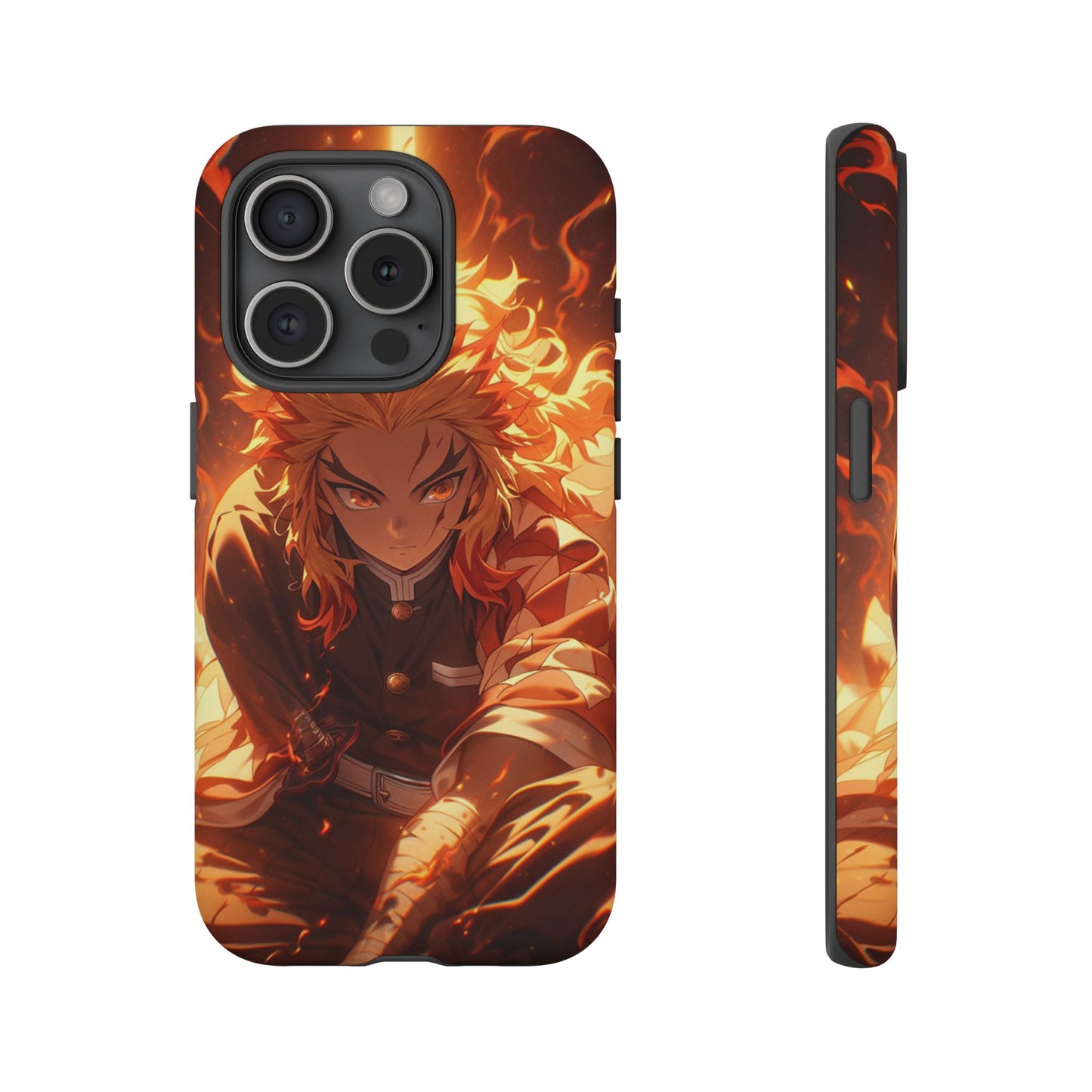 Demon Slayer Rengoku Heavy Duty Phone Case | Anime Shockproof Protective Cover – #104