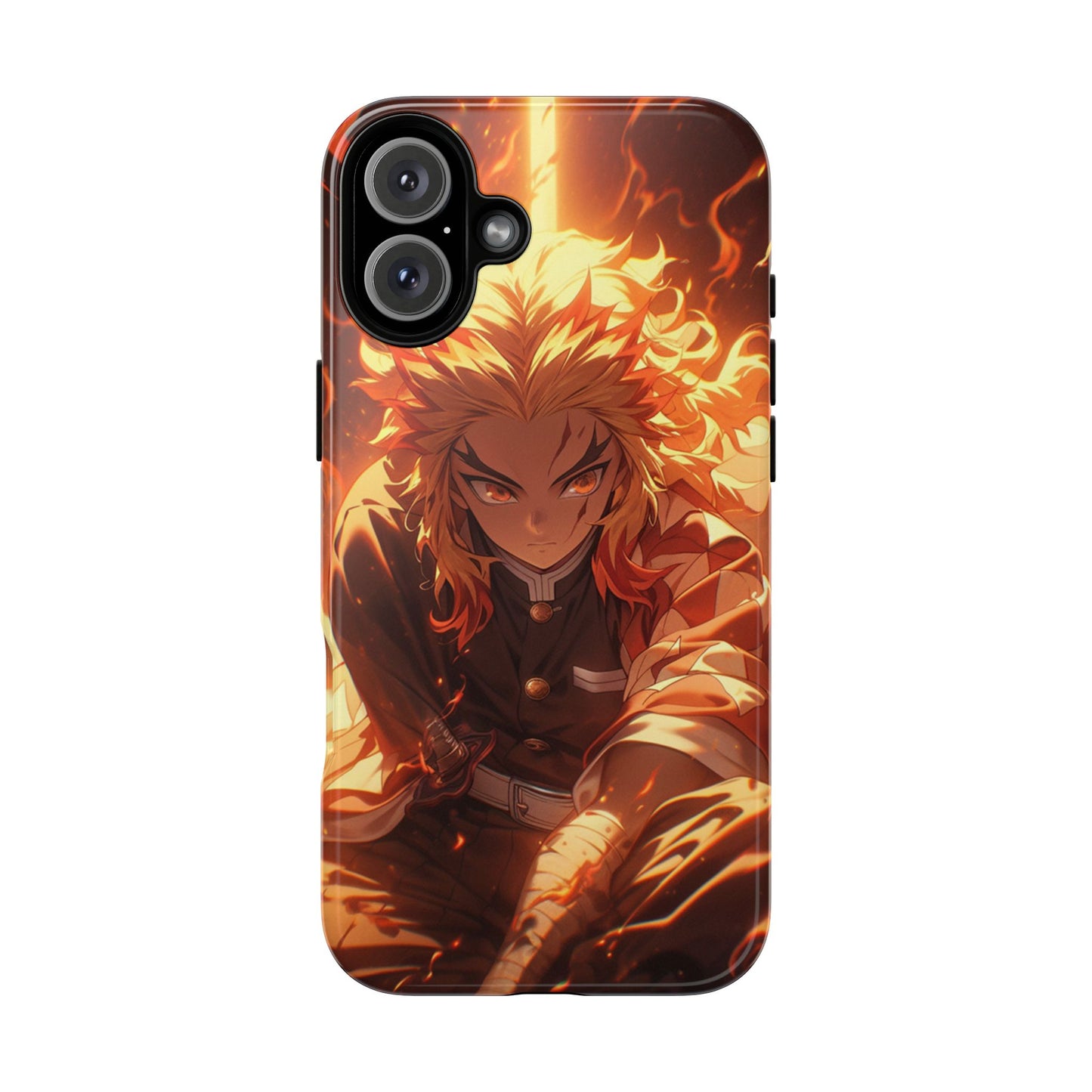 Demon Slayer Rengoku Heavy Duty Phone Case | Anime Shockproof Protective Cover – #104