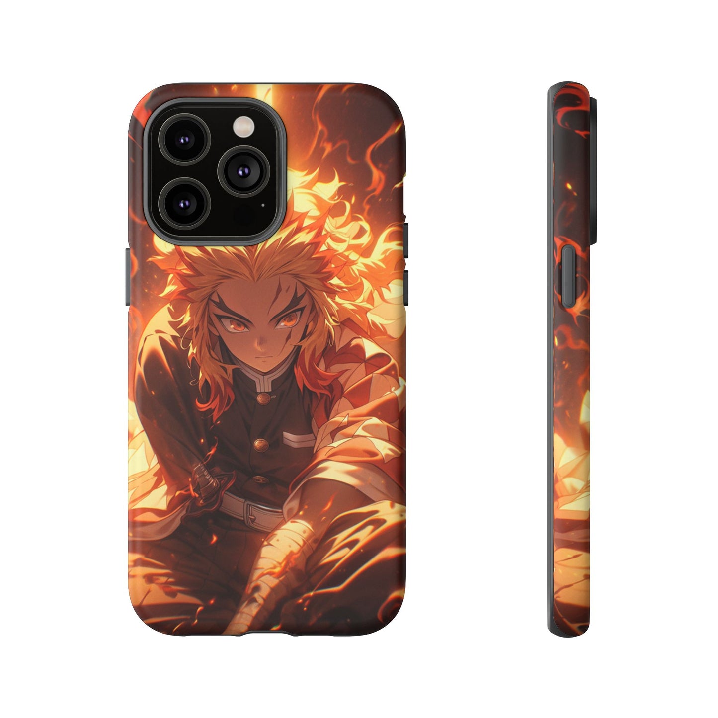 Demon Slayer Rengoku Heavy Duty Phone Case | Anime Shockproof Protective Cover – #104