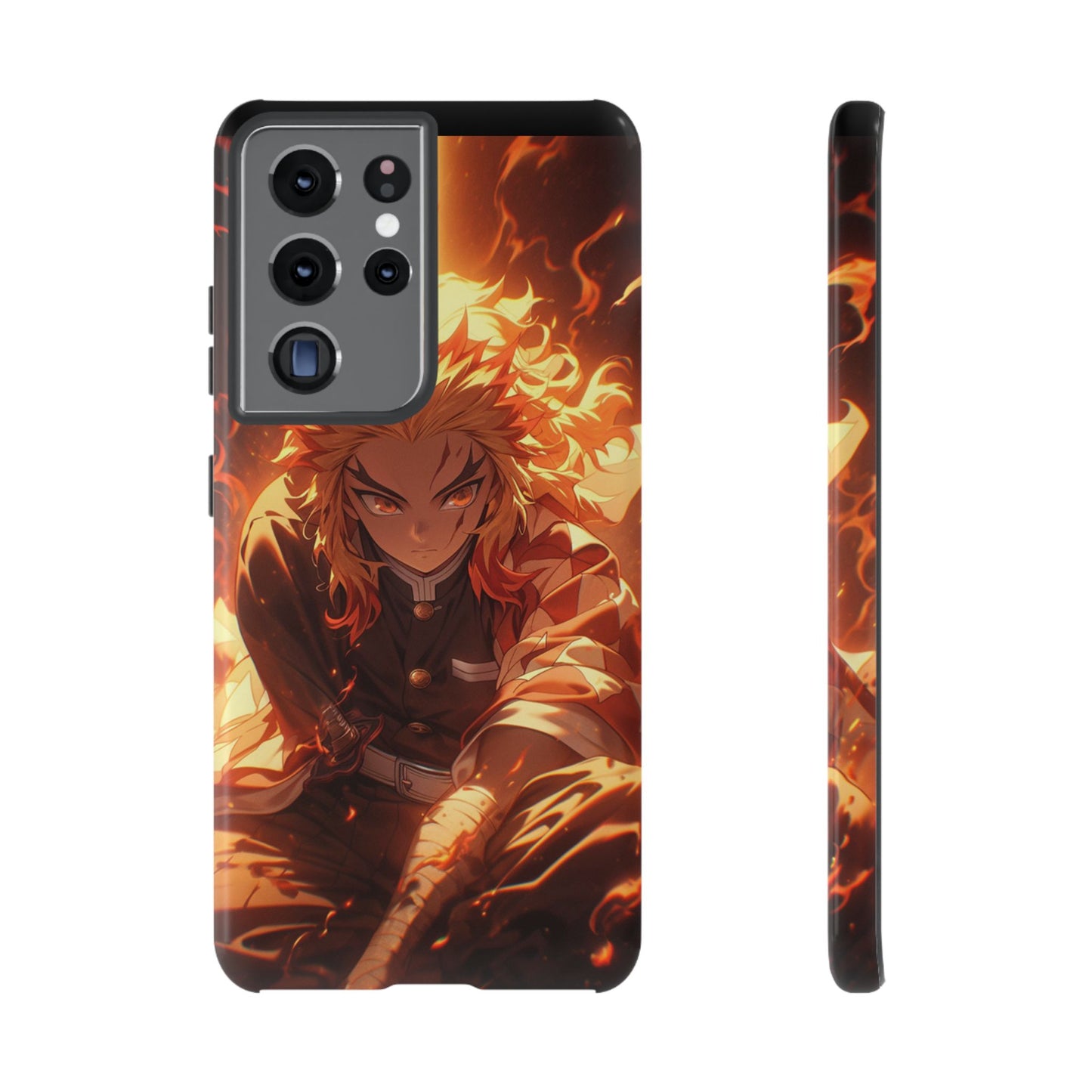 Demon Slayer Rengoku Heavy Duty Phone Case | Anime Shockproof Protective Cover – #104