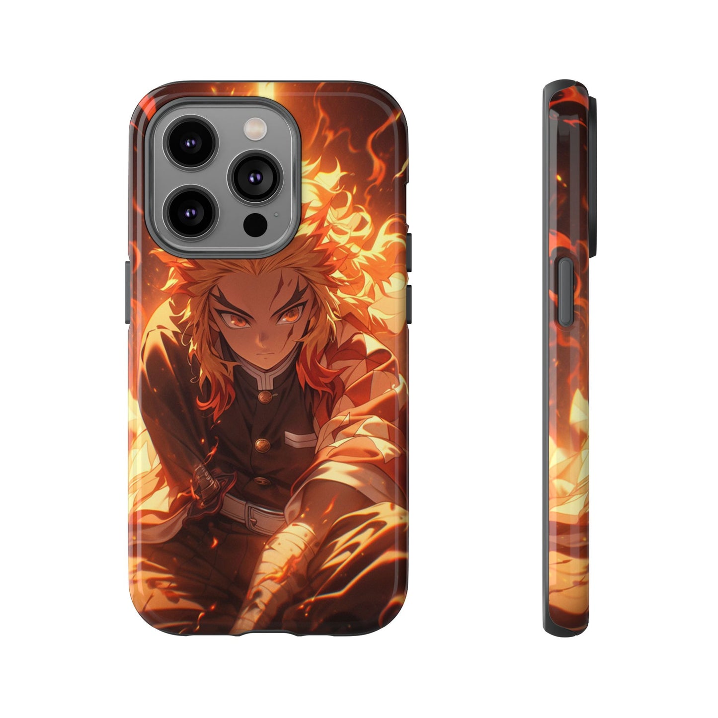 Demon Slayer Rengoku Heavy Duty Phone Case | Anime Shockproof Protective Cover – #104