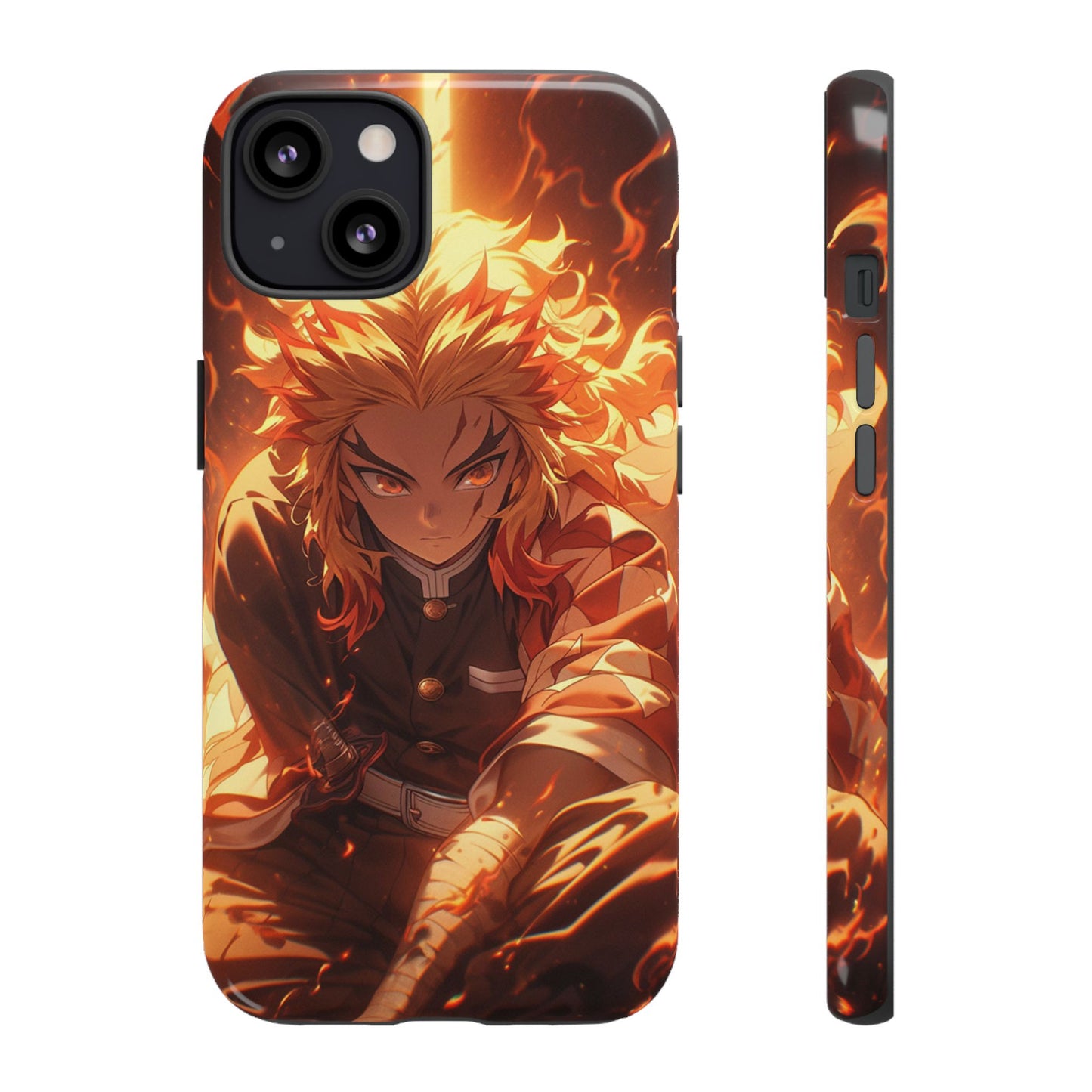 Demon Slayer Rengoku Heavy Duty Phone Case | Anime Shockproof Protective Cover – #104