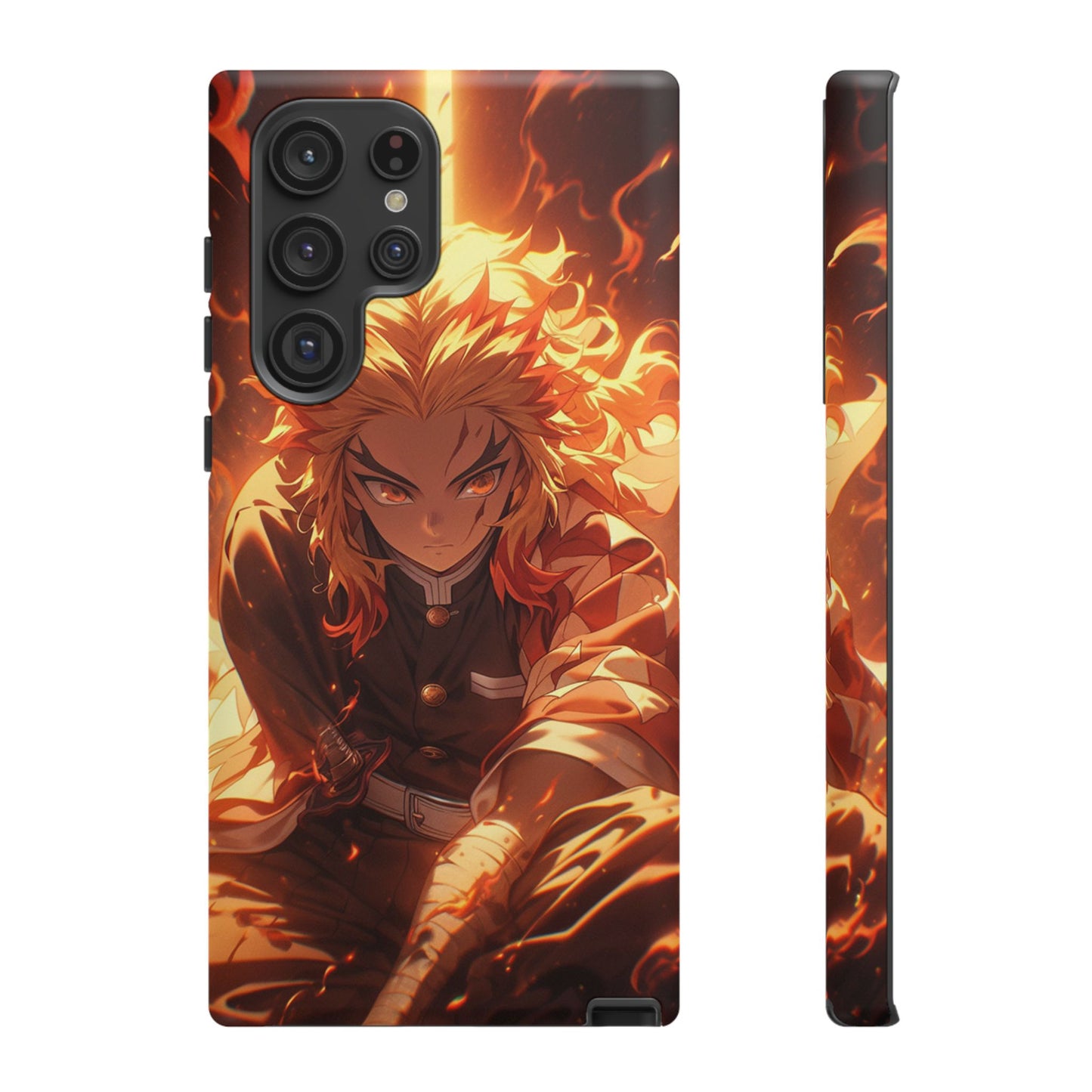 Demon Slayer Rengoku Heavy Duty Phone Case | Anime Shockproof Protective Cover – #104
