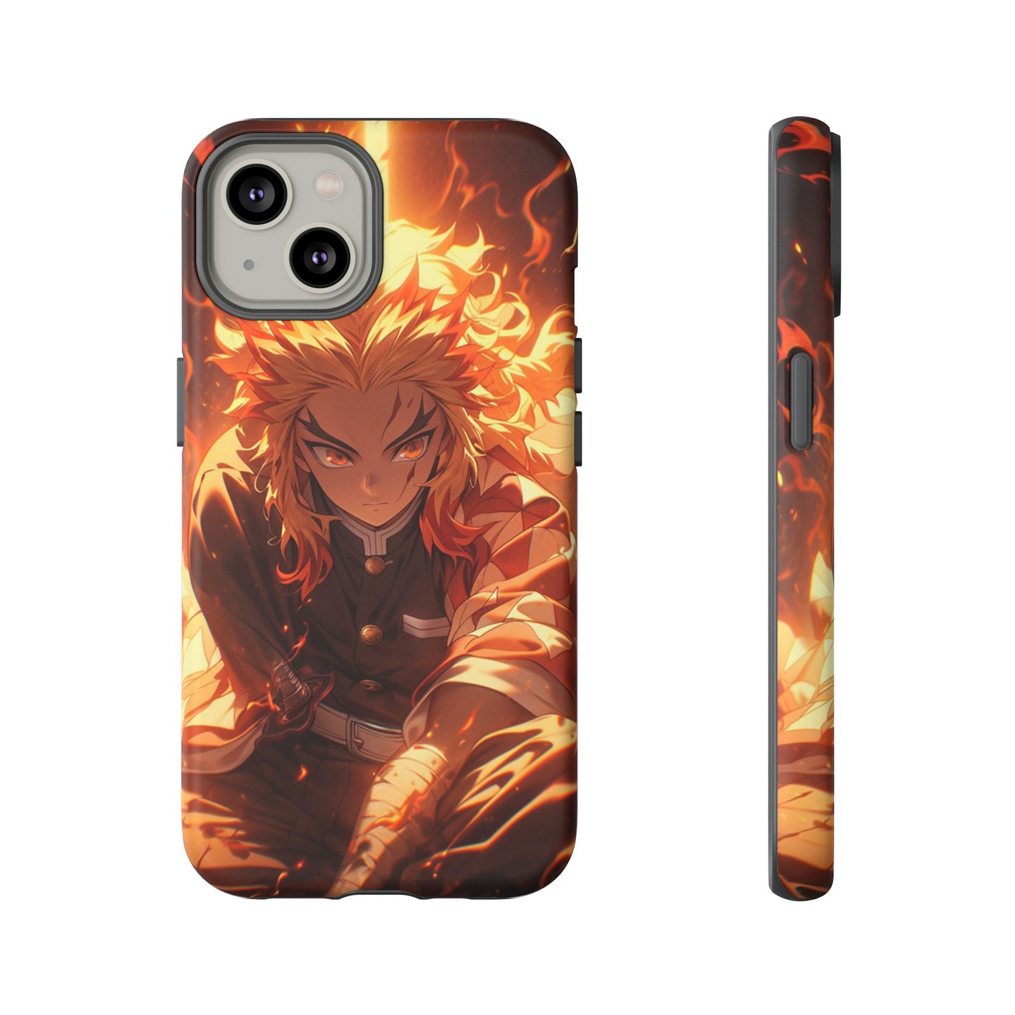 Demon Slayer Rengoku Heavy Duty Phone Case | Anime Shockproof Protective Cover – #104