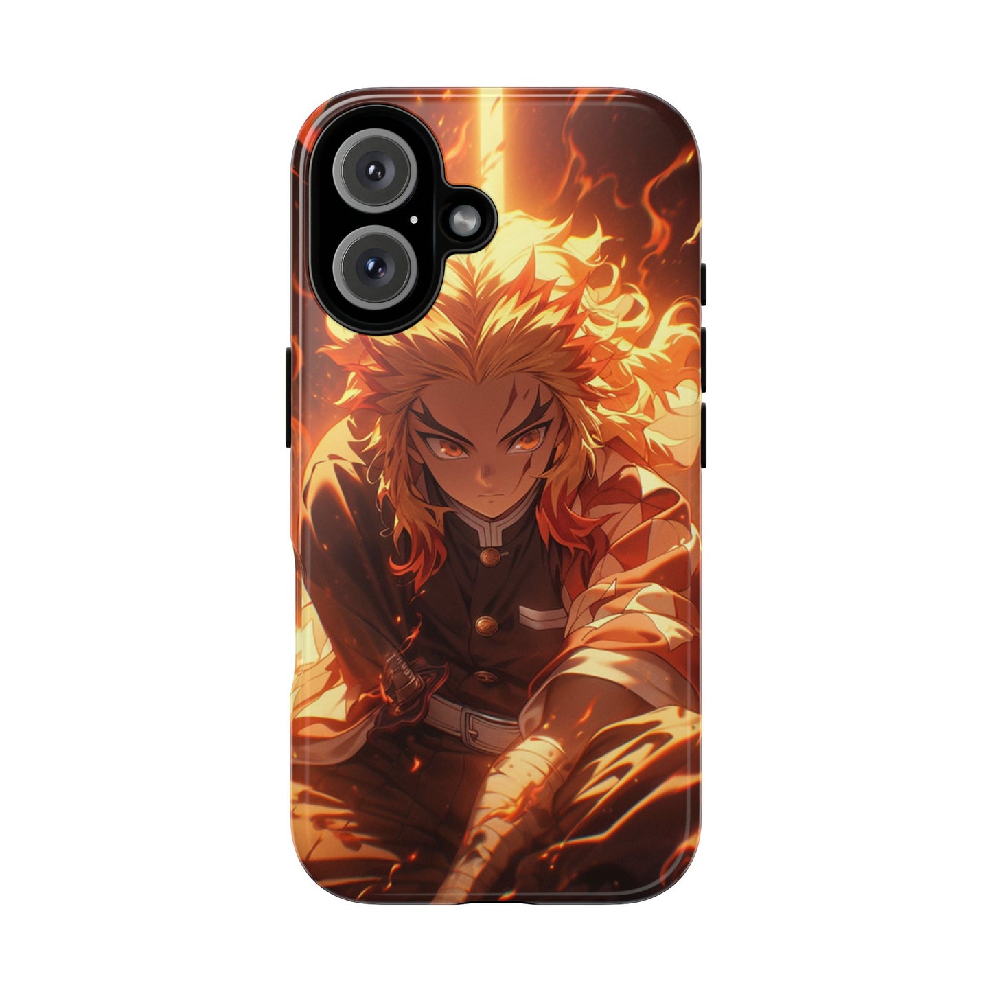 Demon Slayer Rengoku Heavy Duty Phone Case | Anime Shockproof Protective Cover – #104