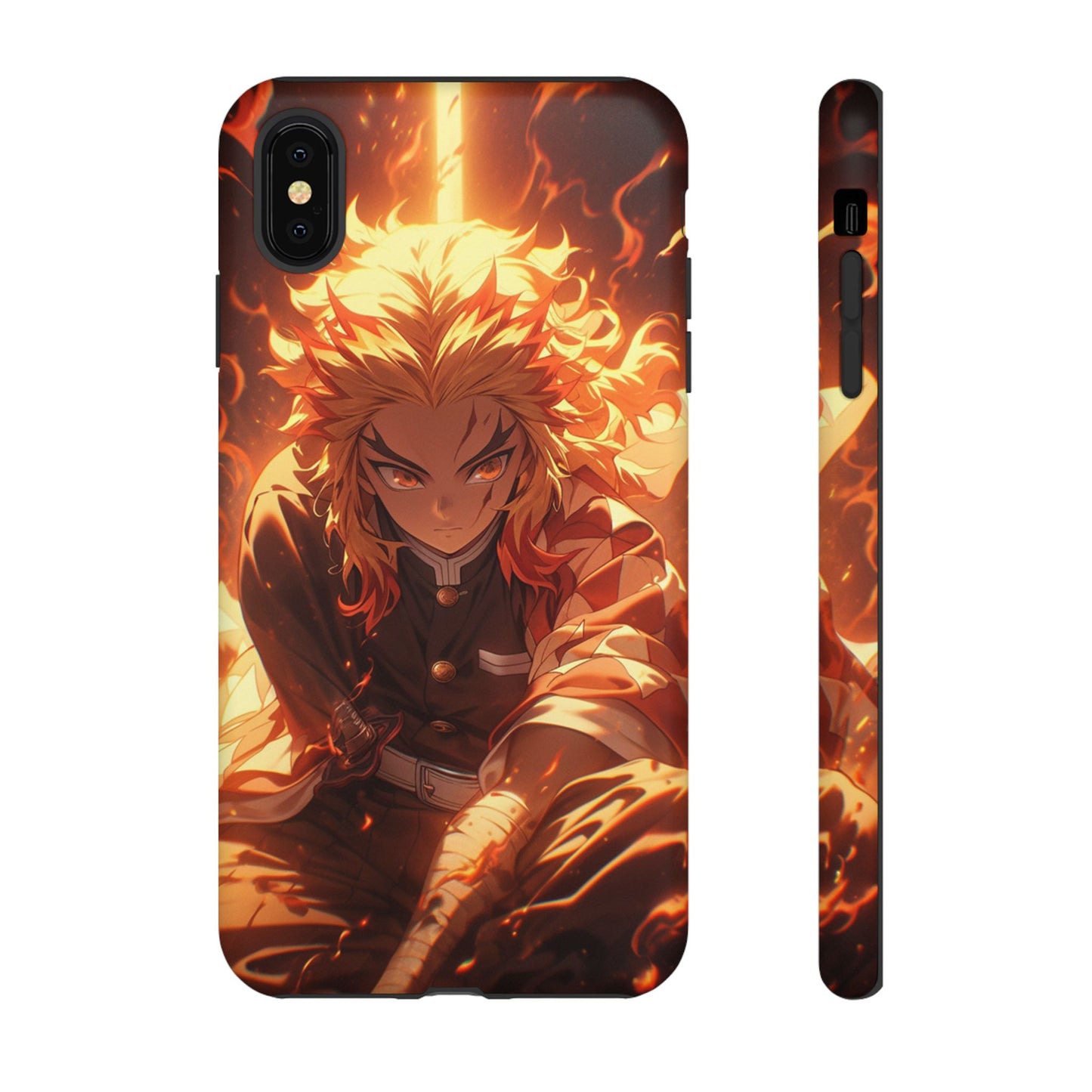 Demon Slayer Rengoku Heavy Duty Phone Case | Anime Shockproof Protective Cover – #104