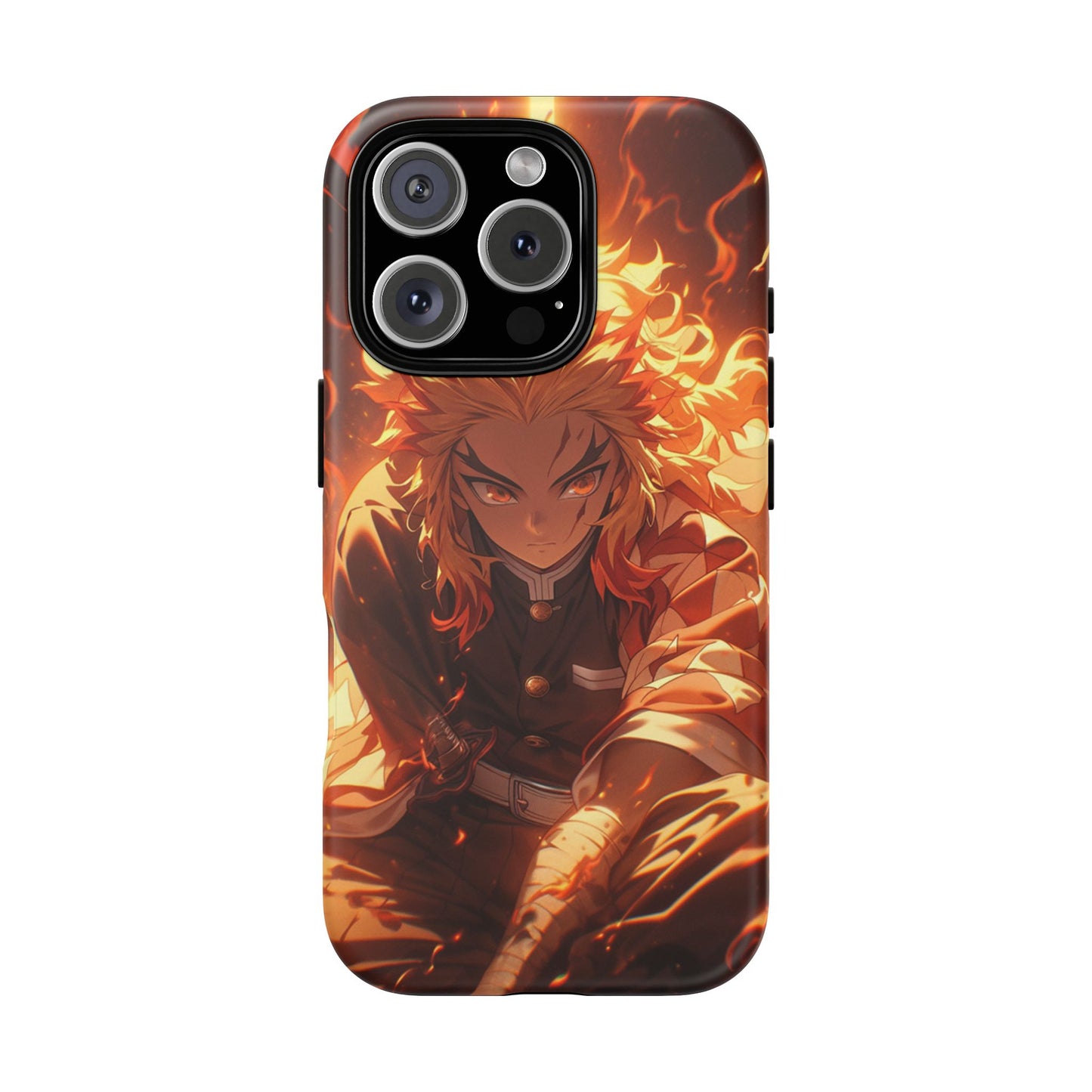 Demon Slayer Rengoku Heavy Duty Phone Case | Anime Shockproof Protective Cover – #104