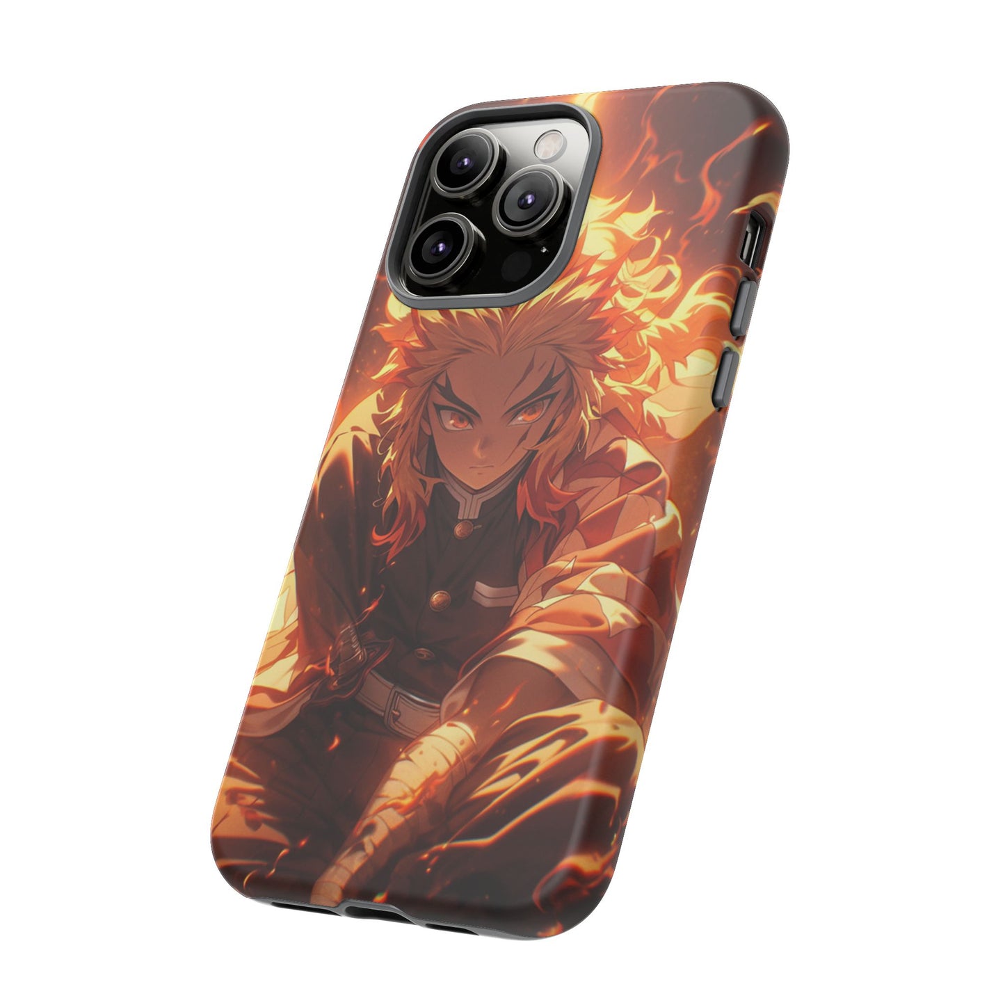 Demon Slayer Rengoku Heavy Duty Phone Case | Anime Shockproof Protective Cover – #104