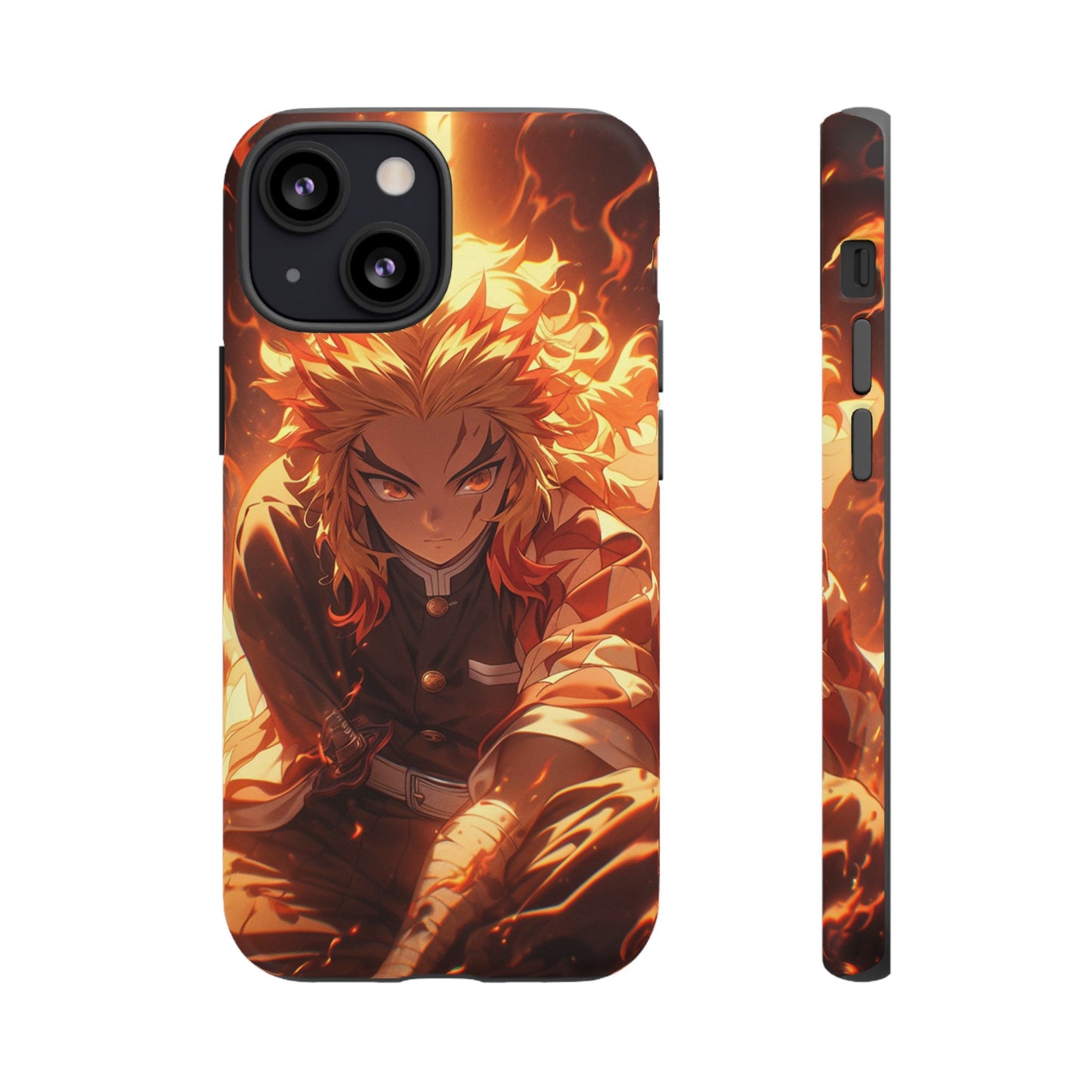 Demon Slayer Rengoku Heavy Duty Phone Case | Anime Shockproof Protective Cover – #104