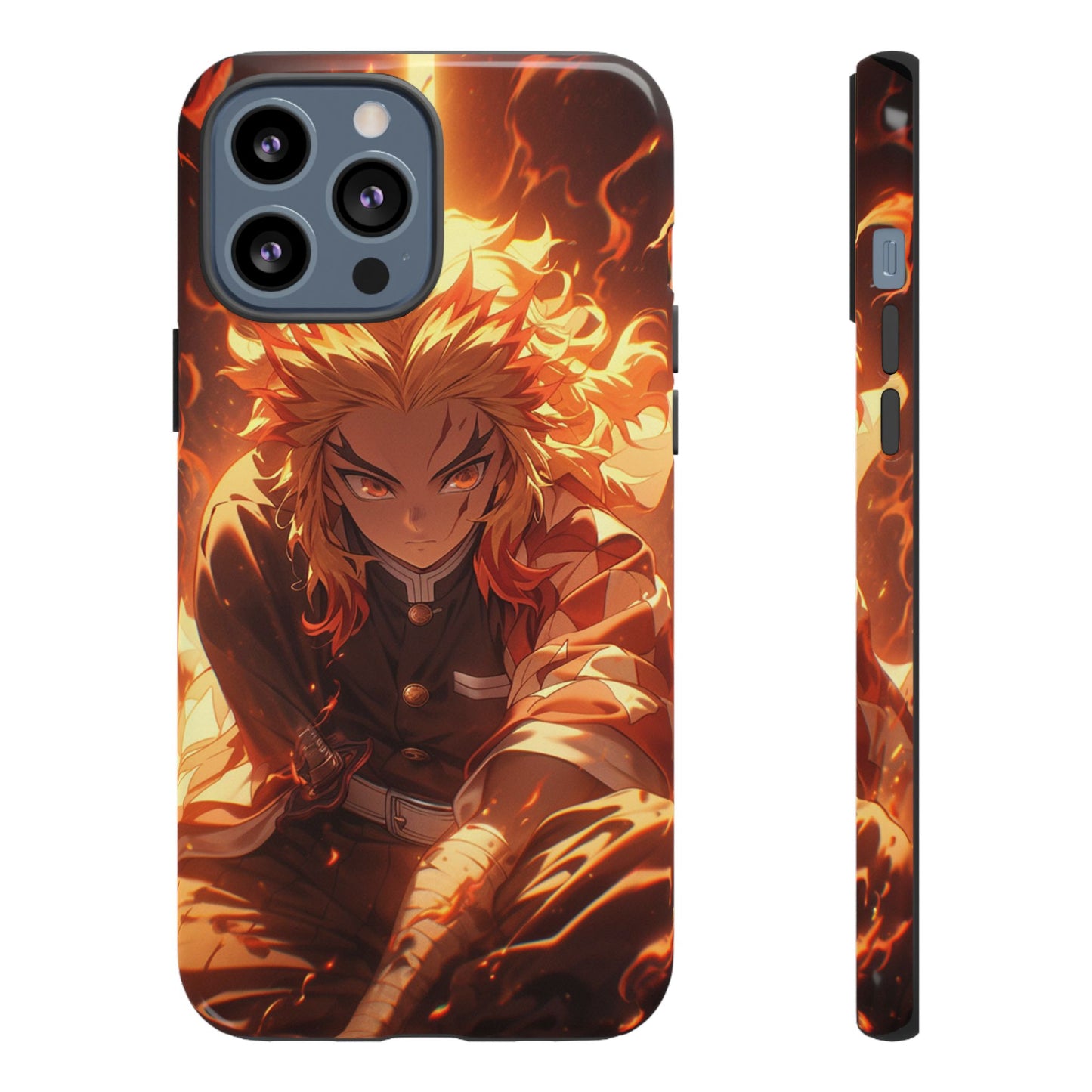 Demon Slayer Rengoku Heavy Duty Phone Case | Anime Shockproof Protective Cover – #104