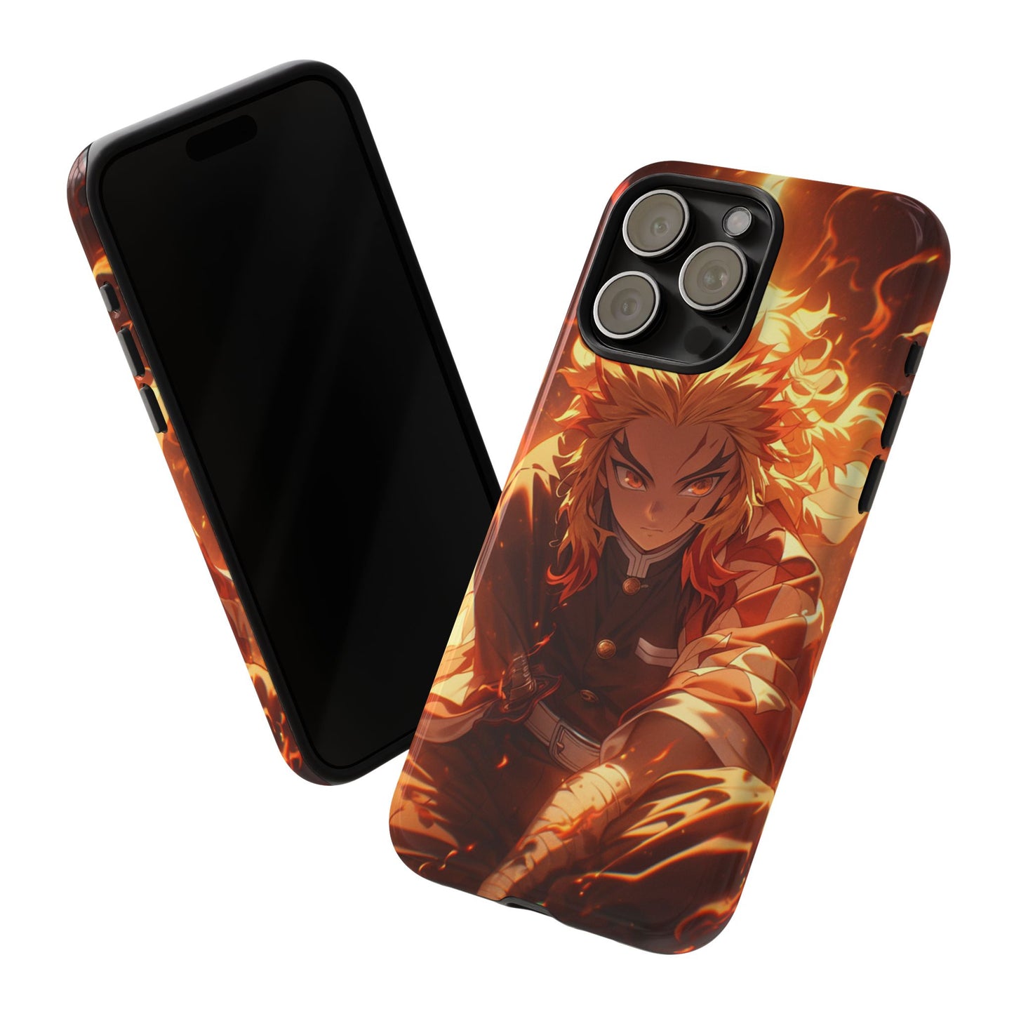 Demon Slayer Rengoku Heavy Duty Phone Case | Anime Shockproof Protective Cover – #104