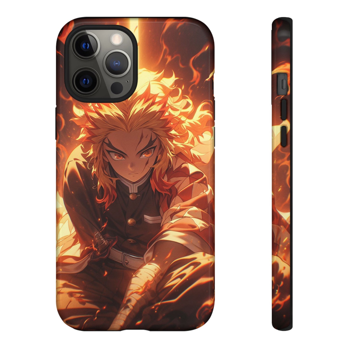 Demon Slayer Rengoku Heavy Duty Phone Case | Anime Shockproof Protective Cover – #104