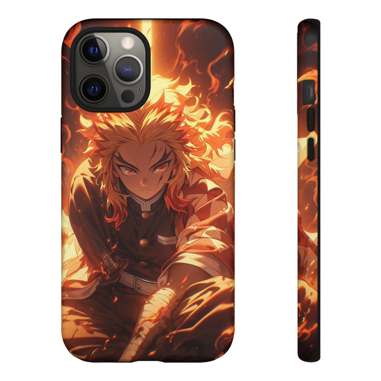 Demon Slayer Rengoku Heavy Duty Phone Case | Anime Shockproof Protective Cover – #104