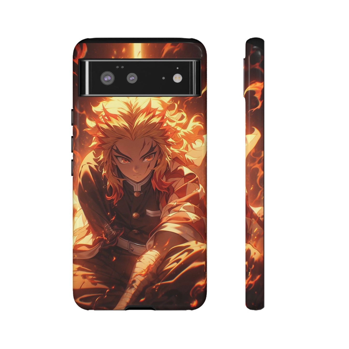 Demon Slayer Rengoku Heavy Duty Phone Case | Anime Shockproof Protective Cover – #104