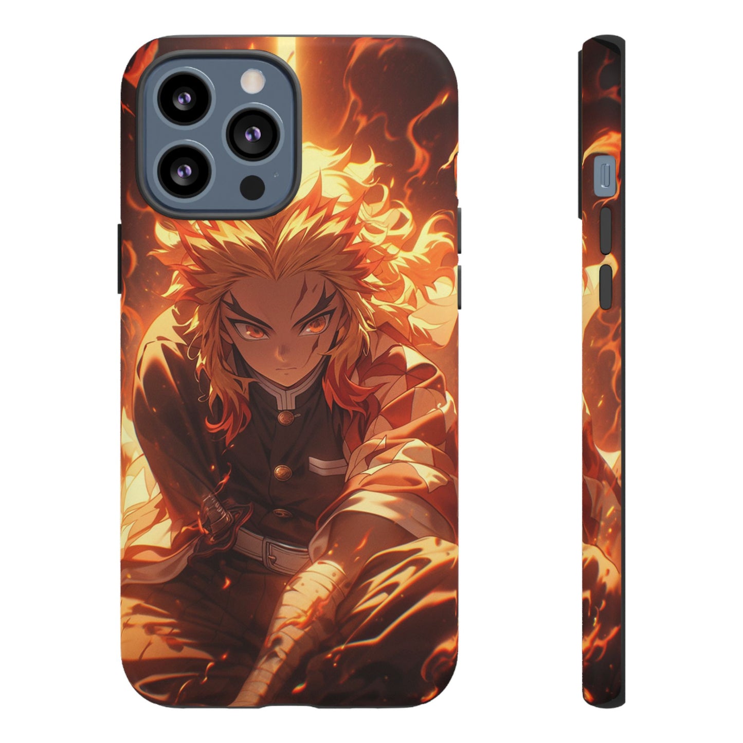Demon Slayer Rengoku Heavy Duty Phone Case | Anime Shockproof Protective Cover – #104