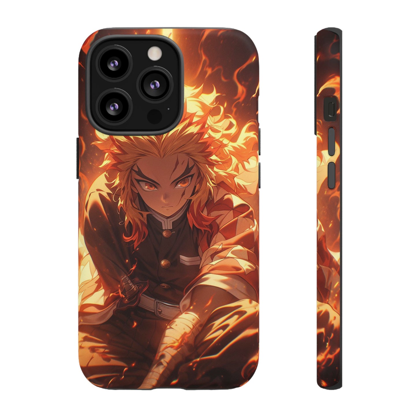 Demon Slayer Rengoku Heavy Duty Phone Case | Anime Shockproof Protective Cover – #104
