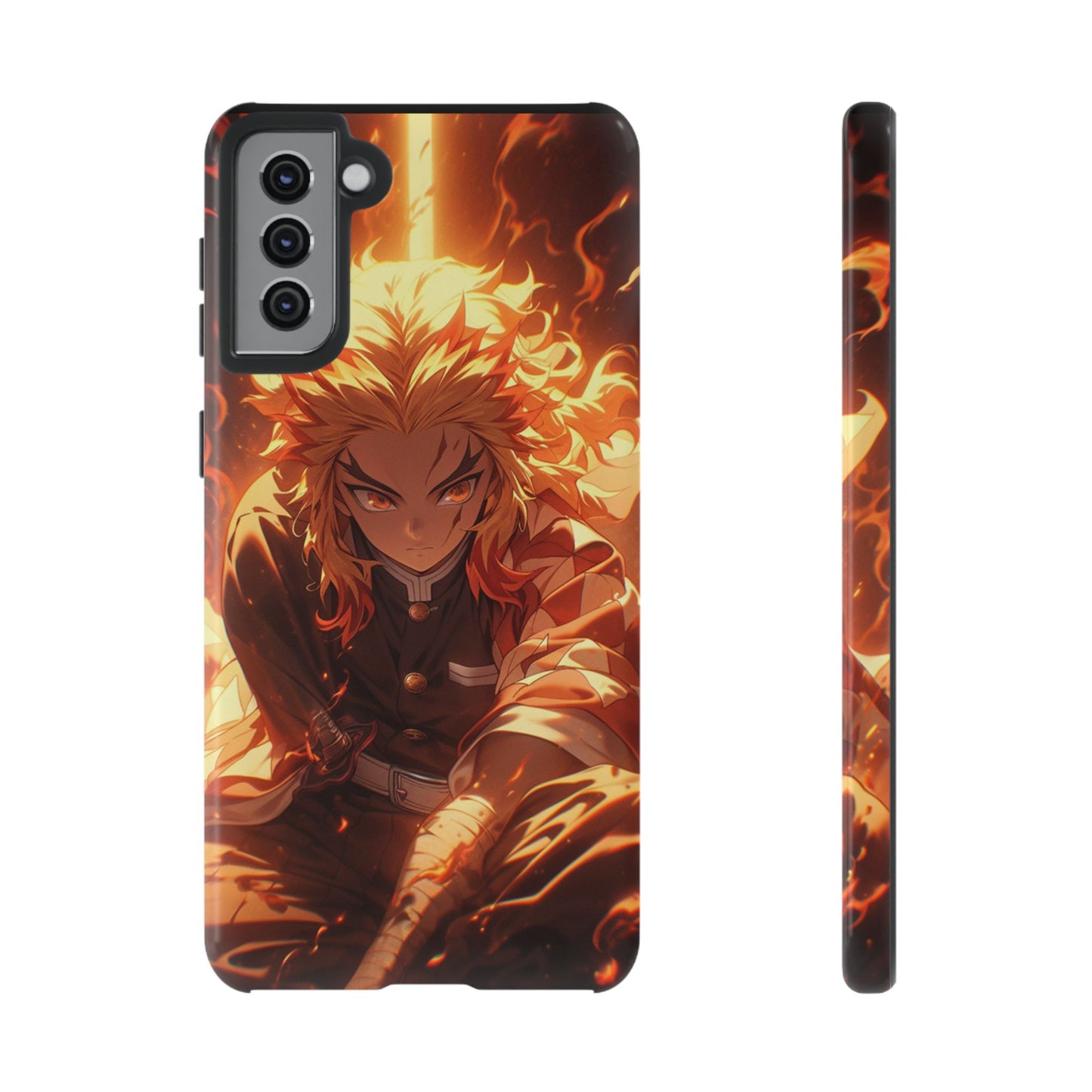 Demon Slayer Rengoku Heavy Duty Phone Case | Anime Shockproof Protective Cover – #104