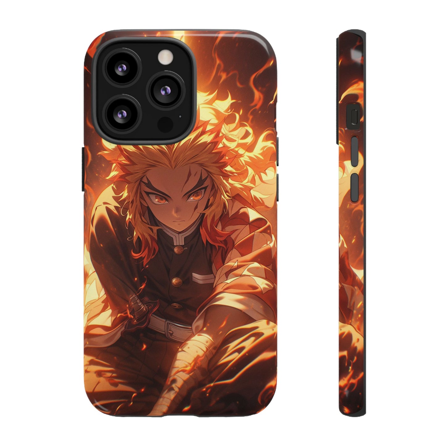 Demon Slayer Rengoku Heavy Duty Phone Case | Anime Shockproof Protective Cover – #104