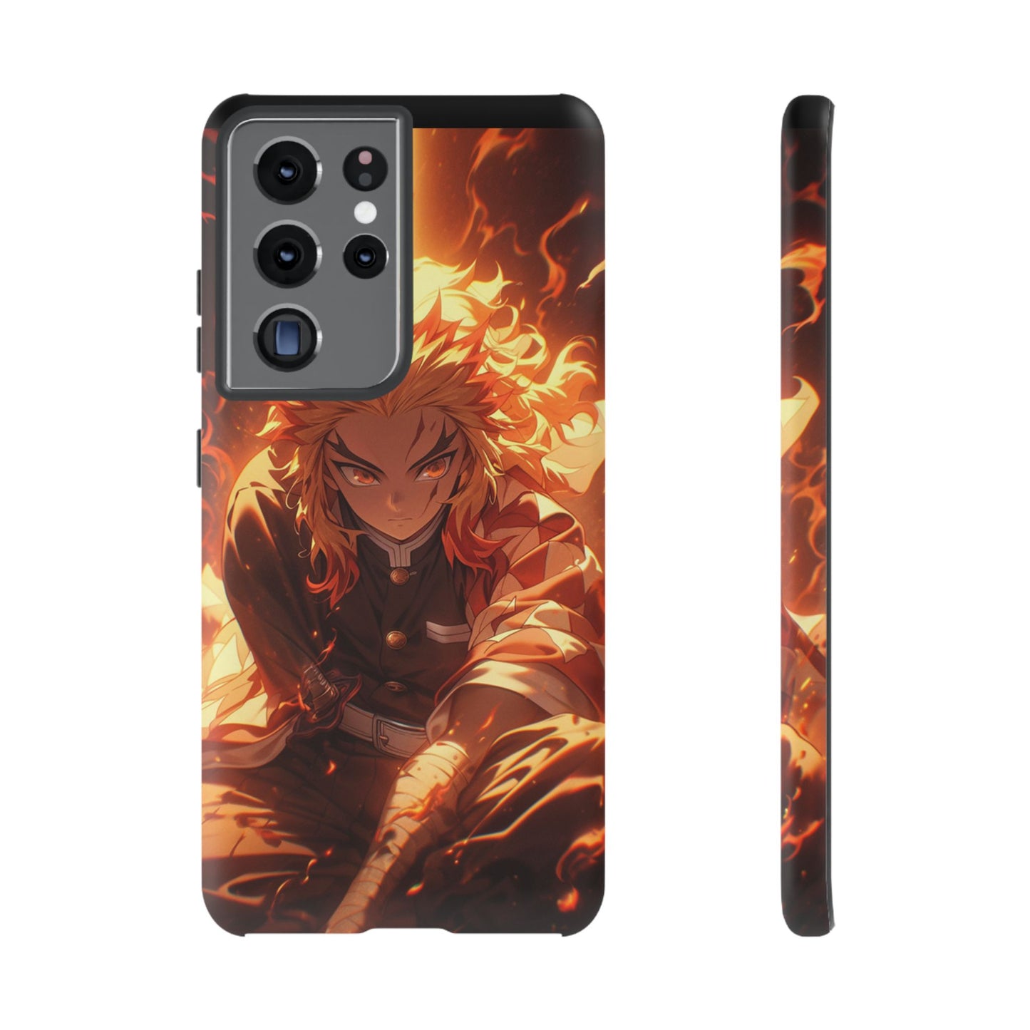 Demon Slayer Rengoku Heavy Duty Phone Case | Anime Shockproof Protective Cover – #104