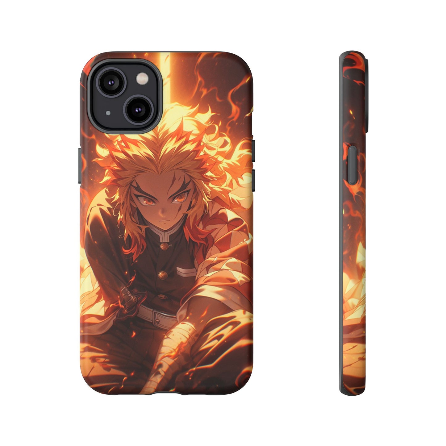 Demon Slayer Rengoku Heavy Duty Phone Case | Anime Shockproof Protective Cover – #104
