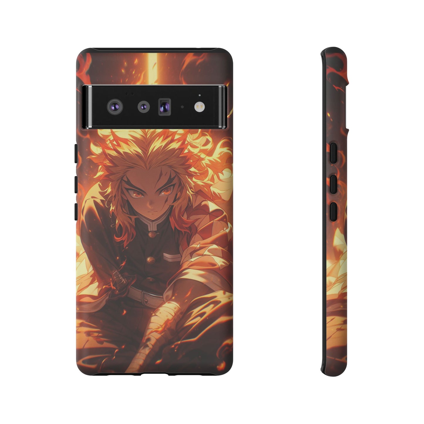 Demon Slayer Rengoku Heavy Duty Phone Case | Anime Shockproof Protective Cover – #104