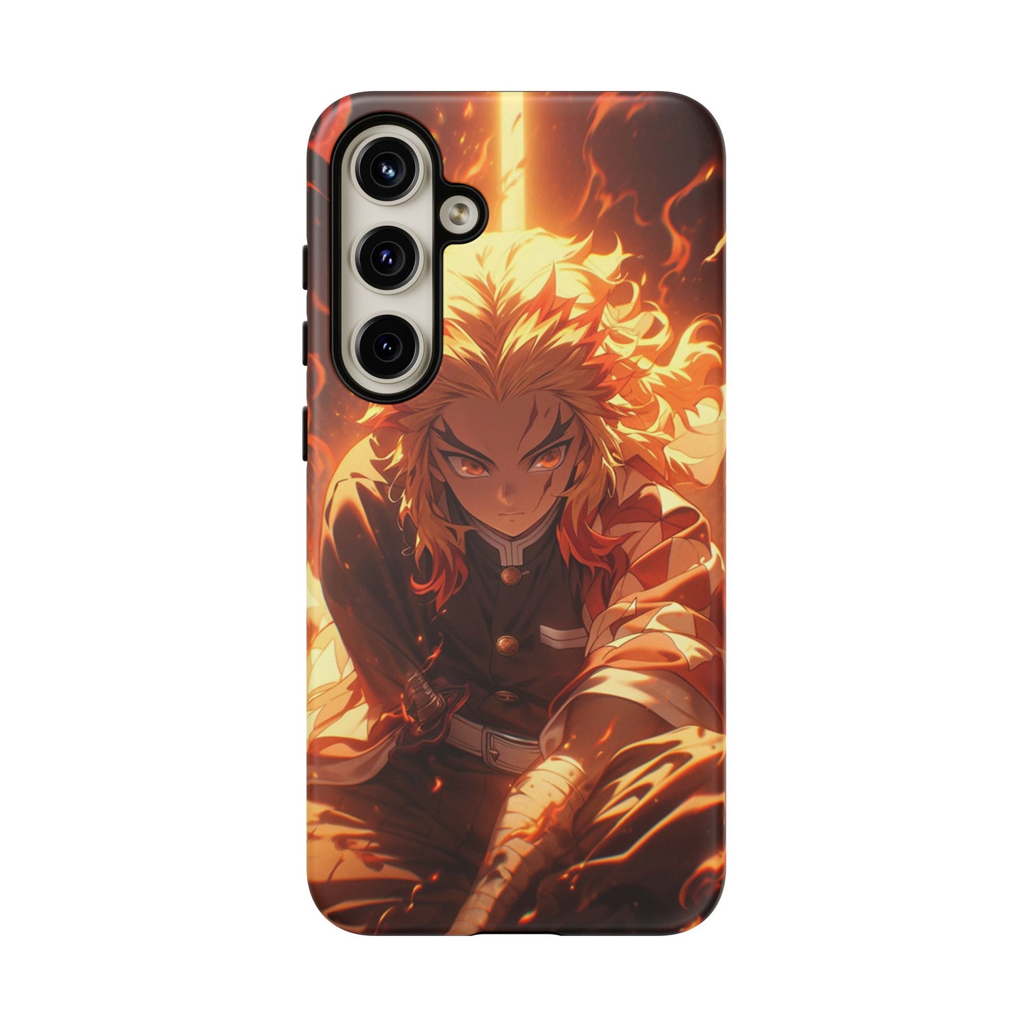 Demon Slayer Rengoku Heavy Duty Phone Case | Anime Shockproof Protective Cover – #104