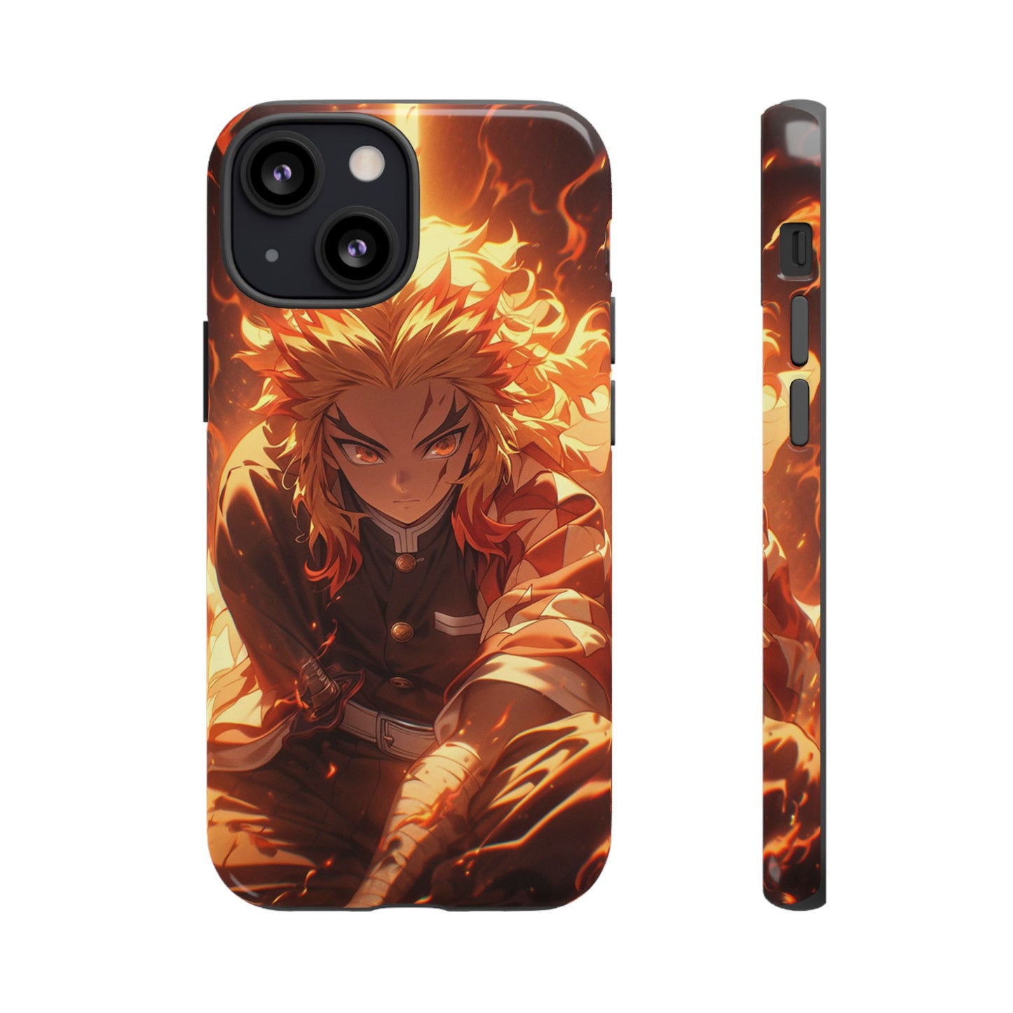 Demon Slayer Rengoku Heavy Duty Phone Case | Anime Shockproof Protective Cover – #104