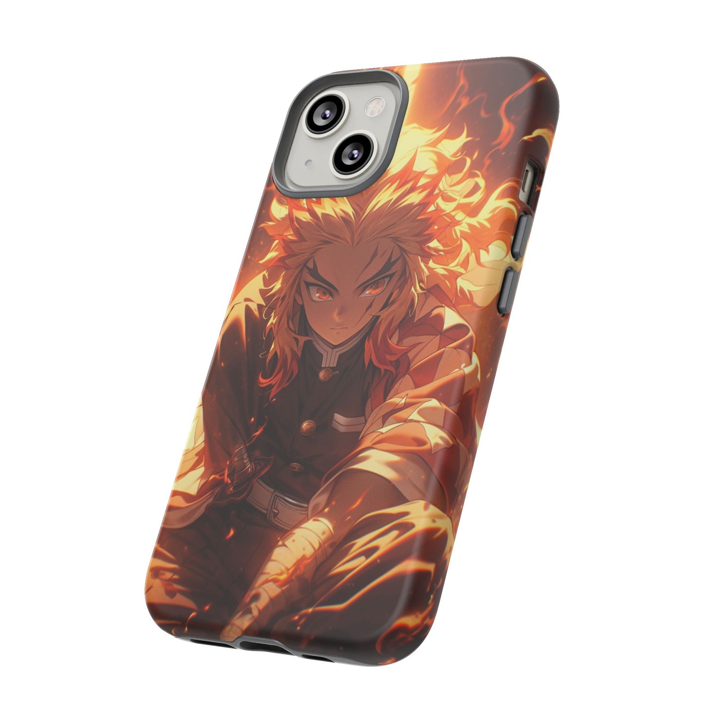Demon Slayer Rengoku Heavy Duty Phone Case | Anime Shockproof Protective Cover – #104