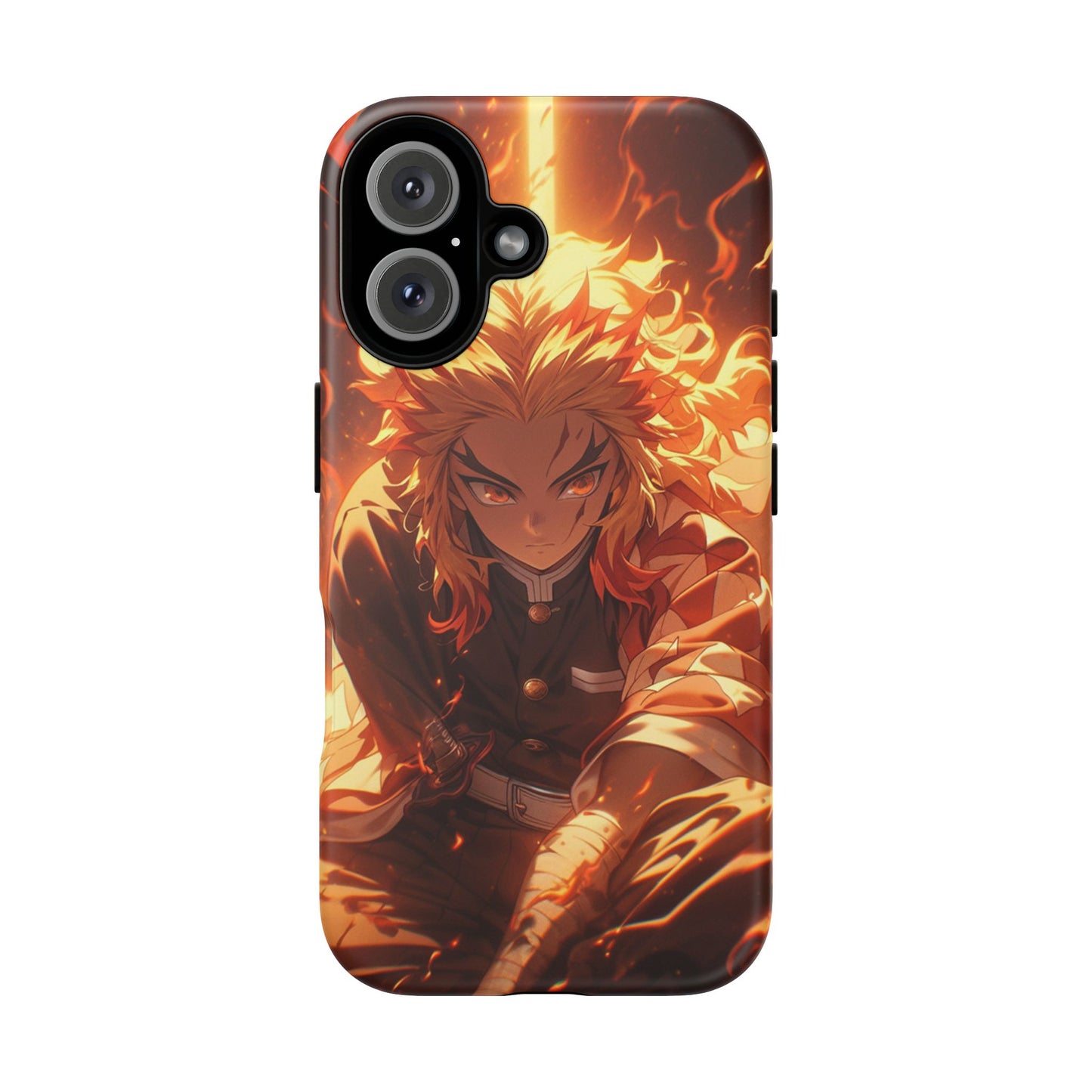 Demon Slayer Rengoku Heavy Duty Phone Case | Anime Shockproof Protective Cover – #104