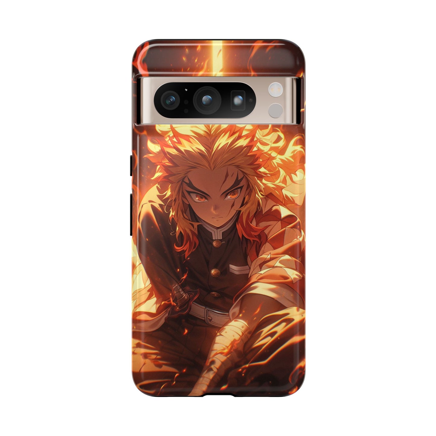 Demon Slayer Rengoku Heavy Duty Phone Case | Anime Shockproof Protective Cover – #104