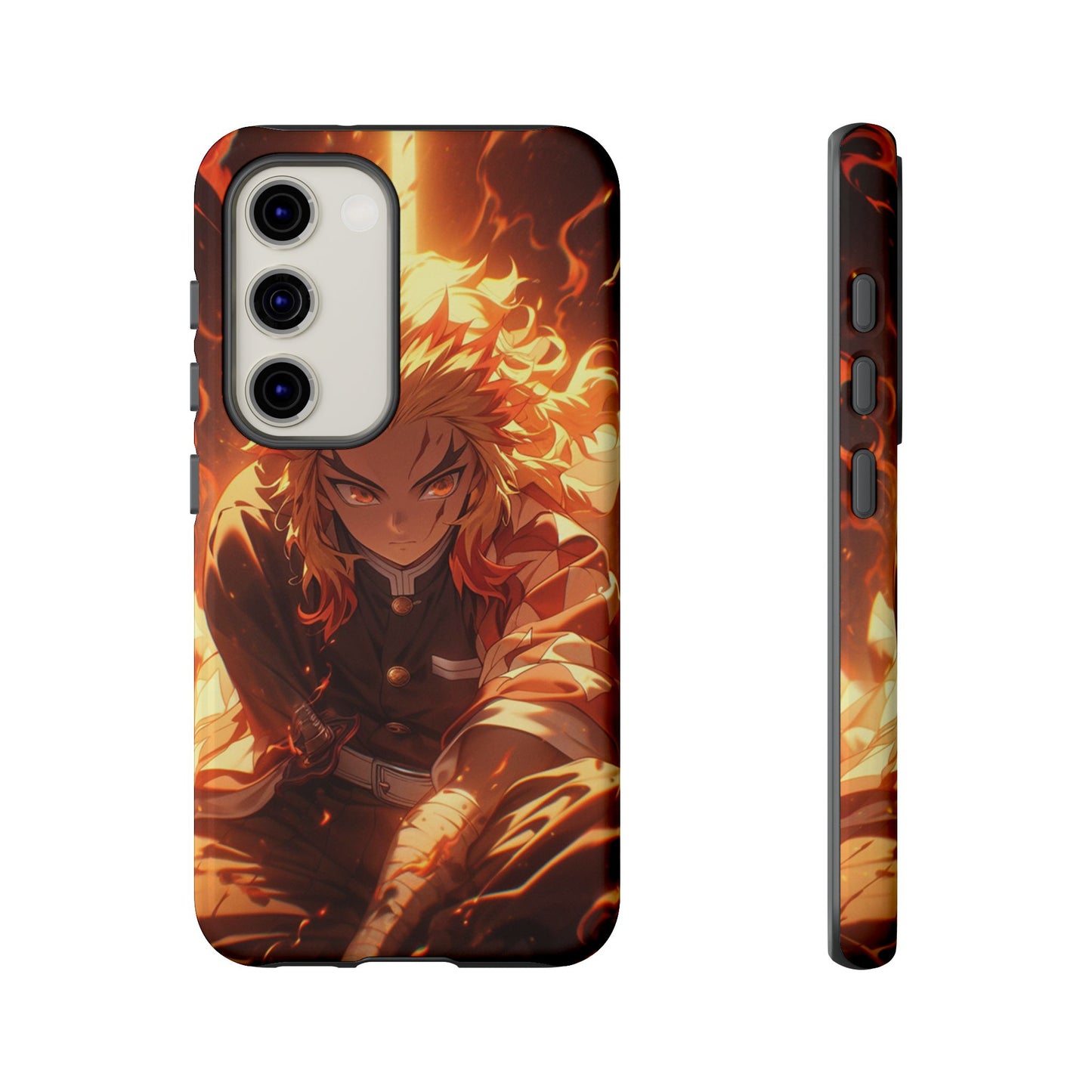 Demon Slayer Rengoku Heavy Duty Phone Case | Anime Shockproof Protective Cover – #104