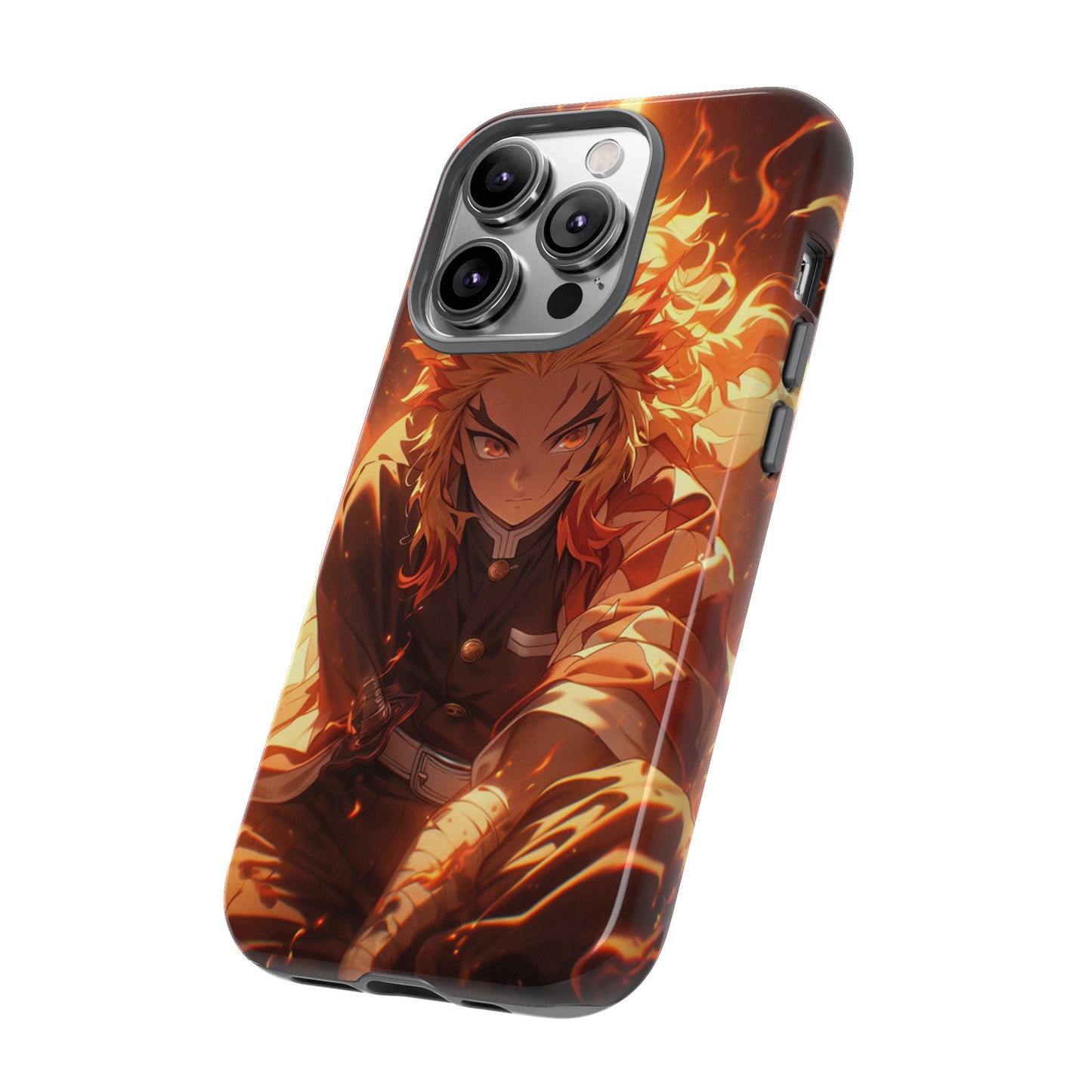 Demon Slayer Rengoku Heavy Duty Phone Case | Anime Shockproof Protective Cover – #104