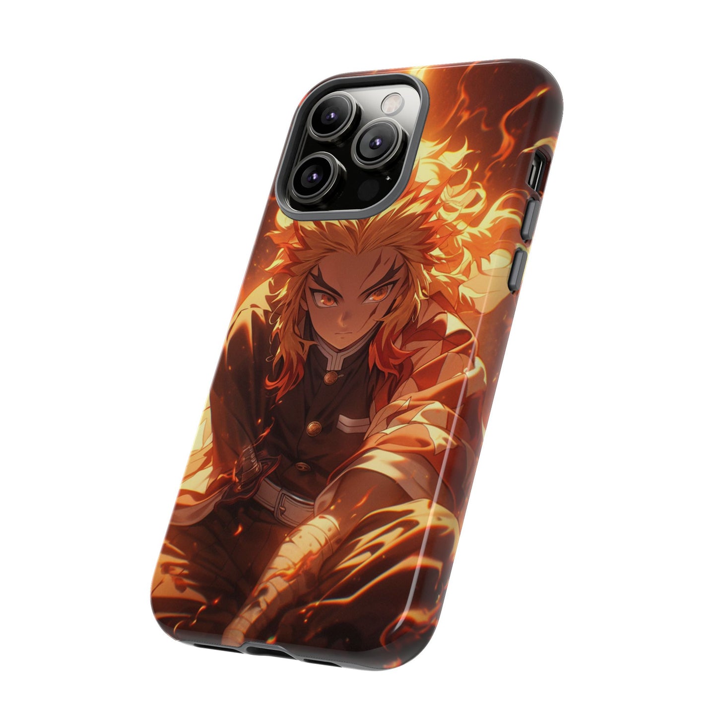 Demon Slayer Rengoku Heavy Duty Phone Case | Anime Shockproof Protective Cover – #104