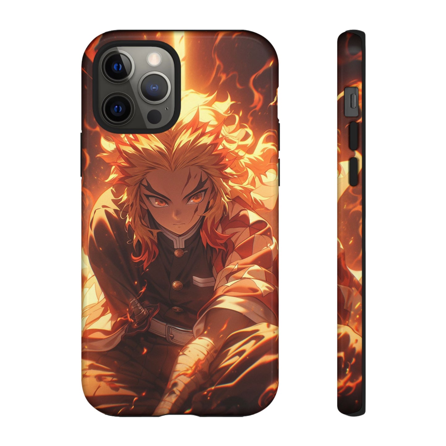 Demon Slayer Rengoku Heavy Duty Phone Case | Anime Shockproof Protective Cover – #104