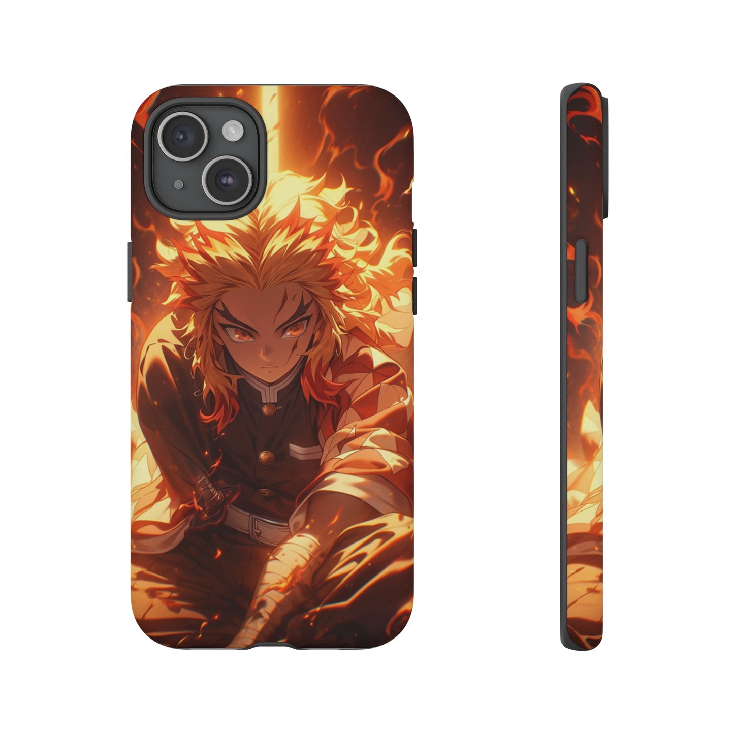 Demon Slayer Rengoku Heavy Duty Phone Case | Anime Shockproof Protective Cover – #104