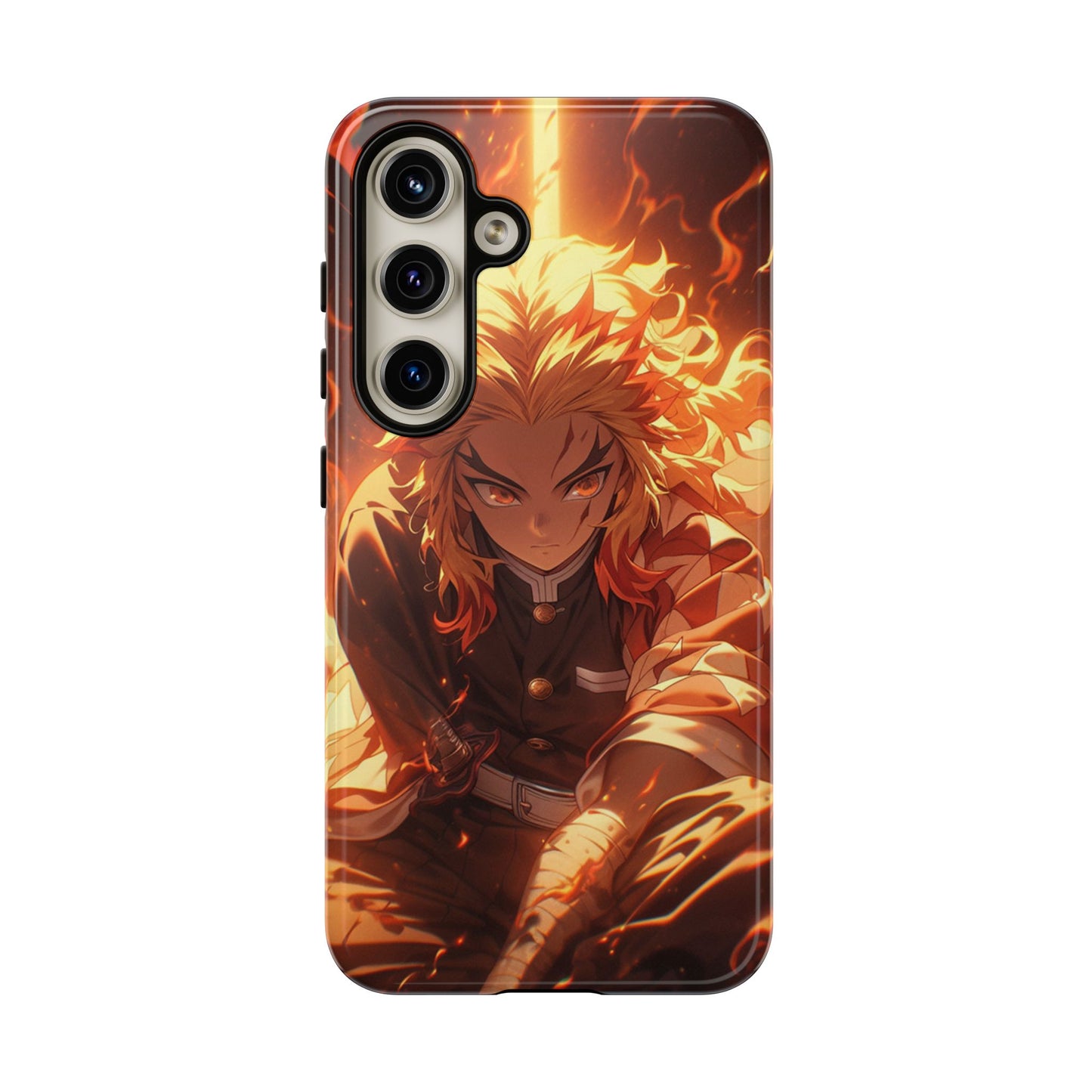 Demon Slayer Rengoku Heavy Duty Phone Case | Anime Shockproof Protective Cover – #104